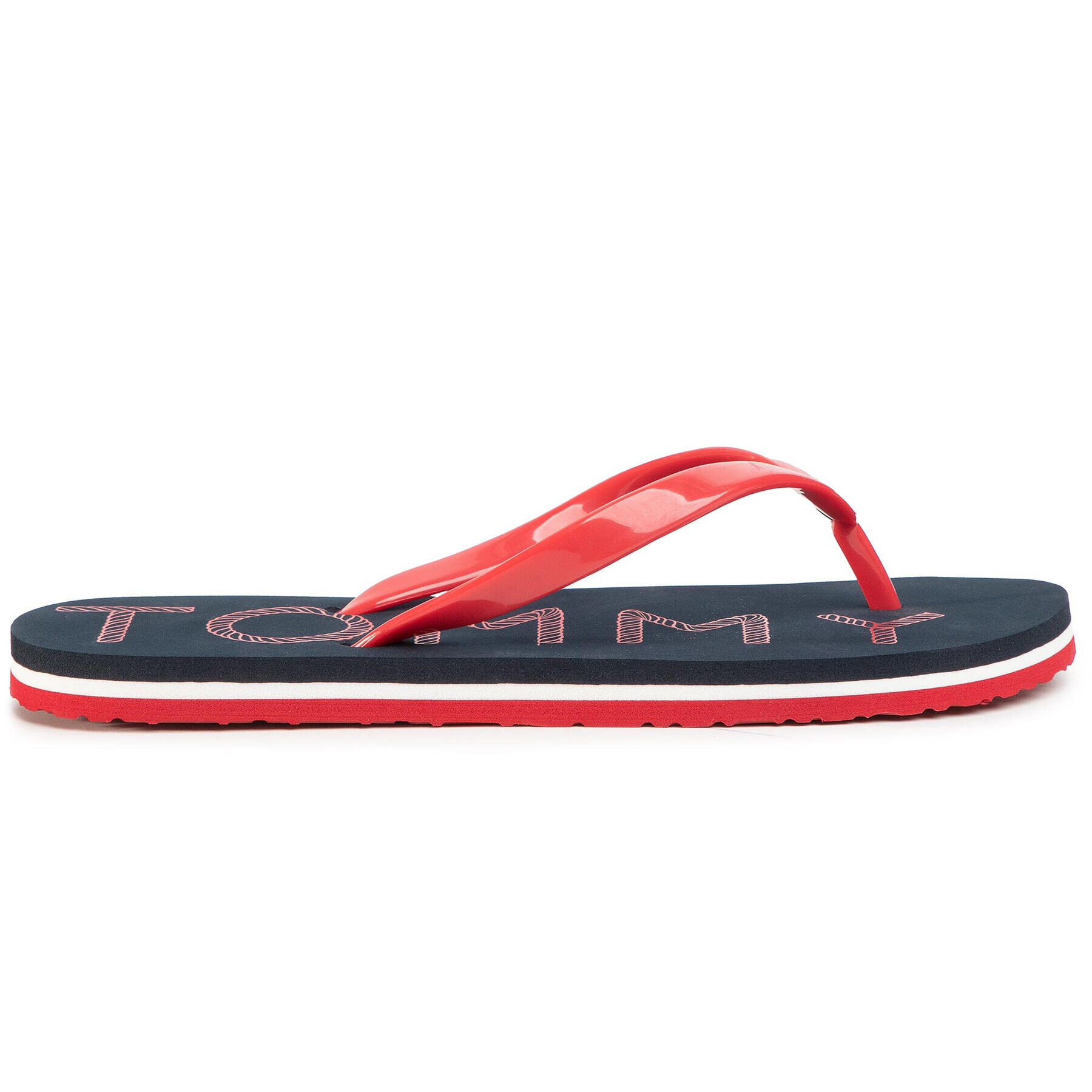 Tommy Hilfiger Джапанки Footbed Flat Beach Sandal FW0FW04793 Червен - Pepit.bg