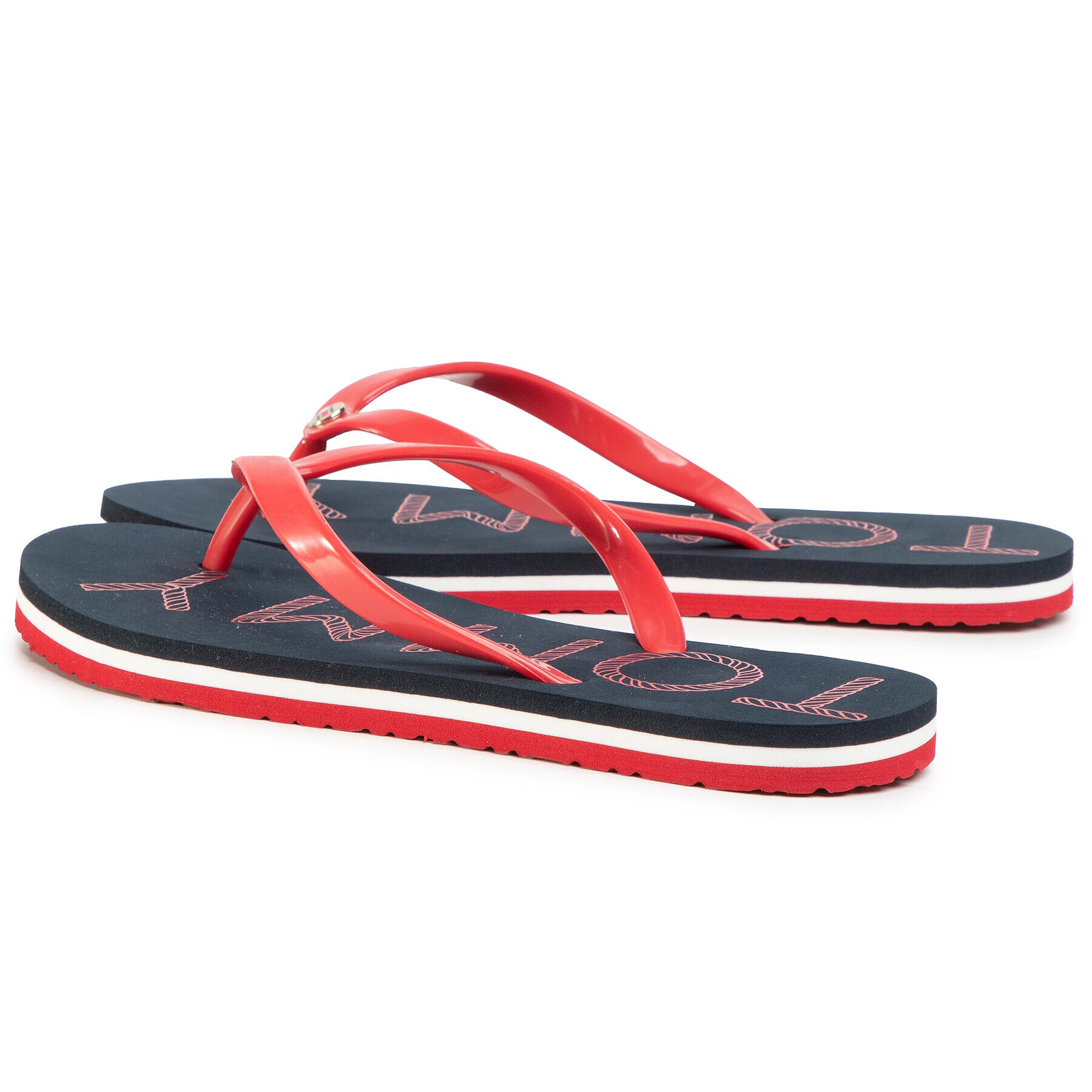 Tommy Hilfiger Джапанки Footbed Flat Beach Sandal FW0FW04793 Червен - Pepit.bg