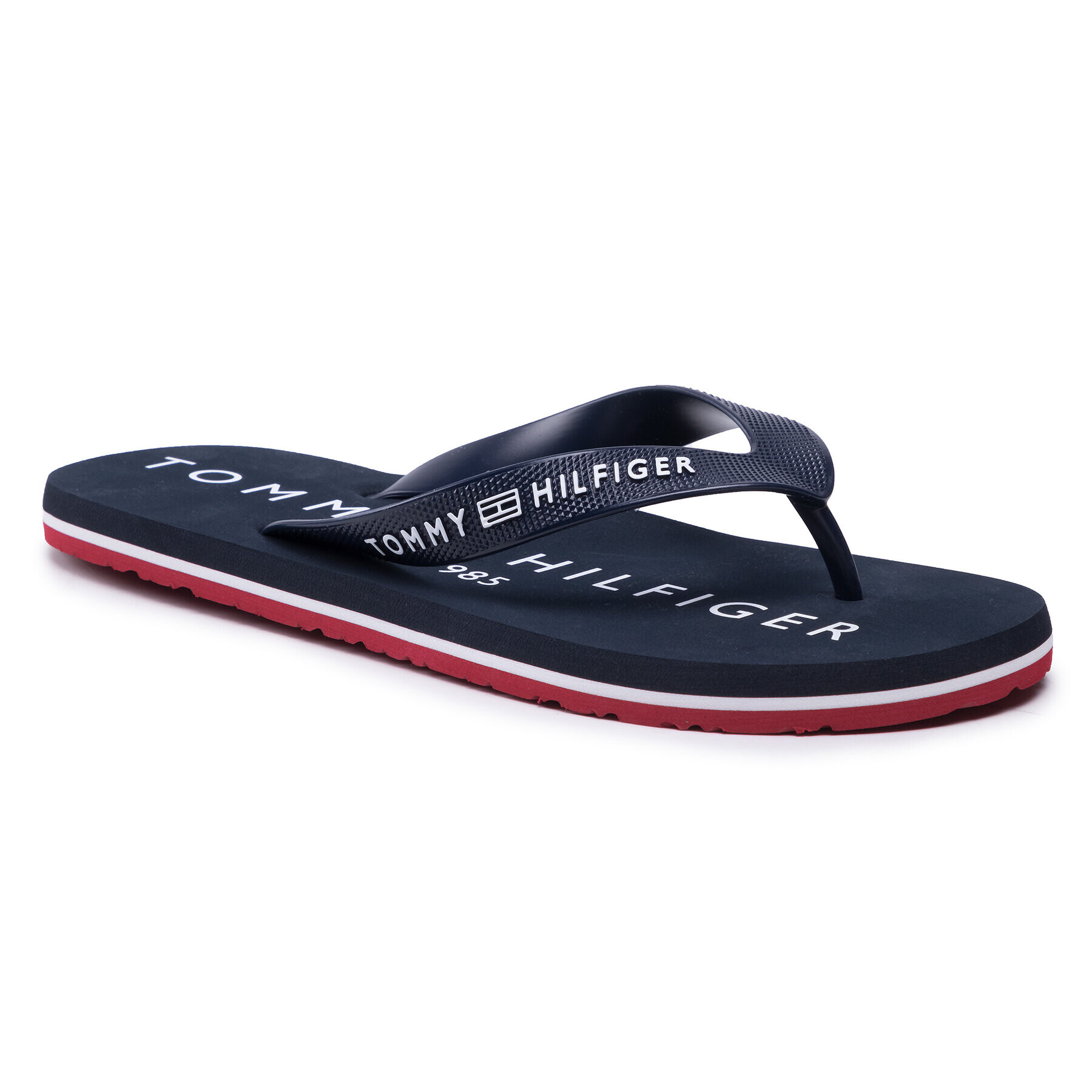 Tommy Hilfiger Джапанки Hilfiger Print Beach Sandal FM0FM03382 Тъмносин - Pepit.bg