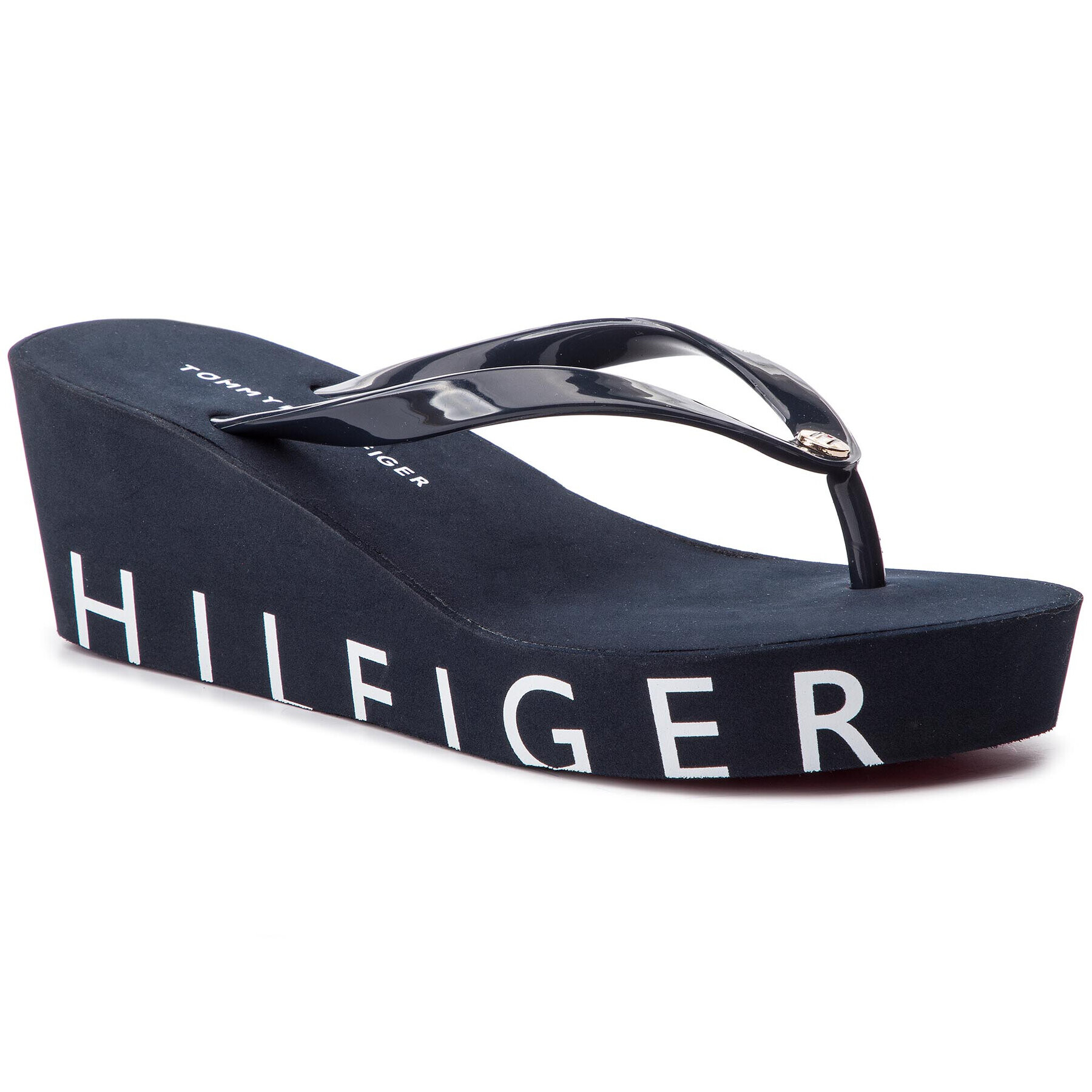 Tommy Hilfiger Джапанки Hilfiger Wedge Beach Sandal FW0FW04057 Тъмносин - Pepit.bg