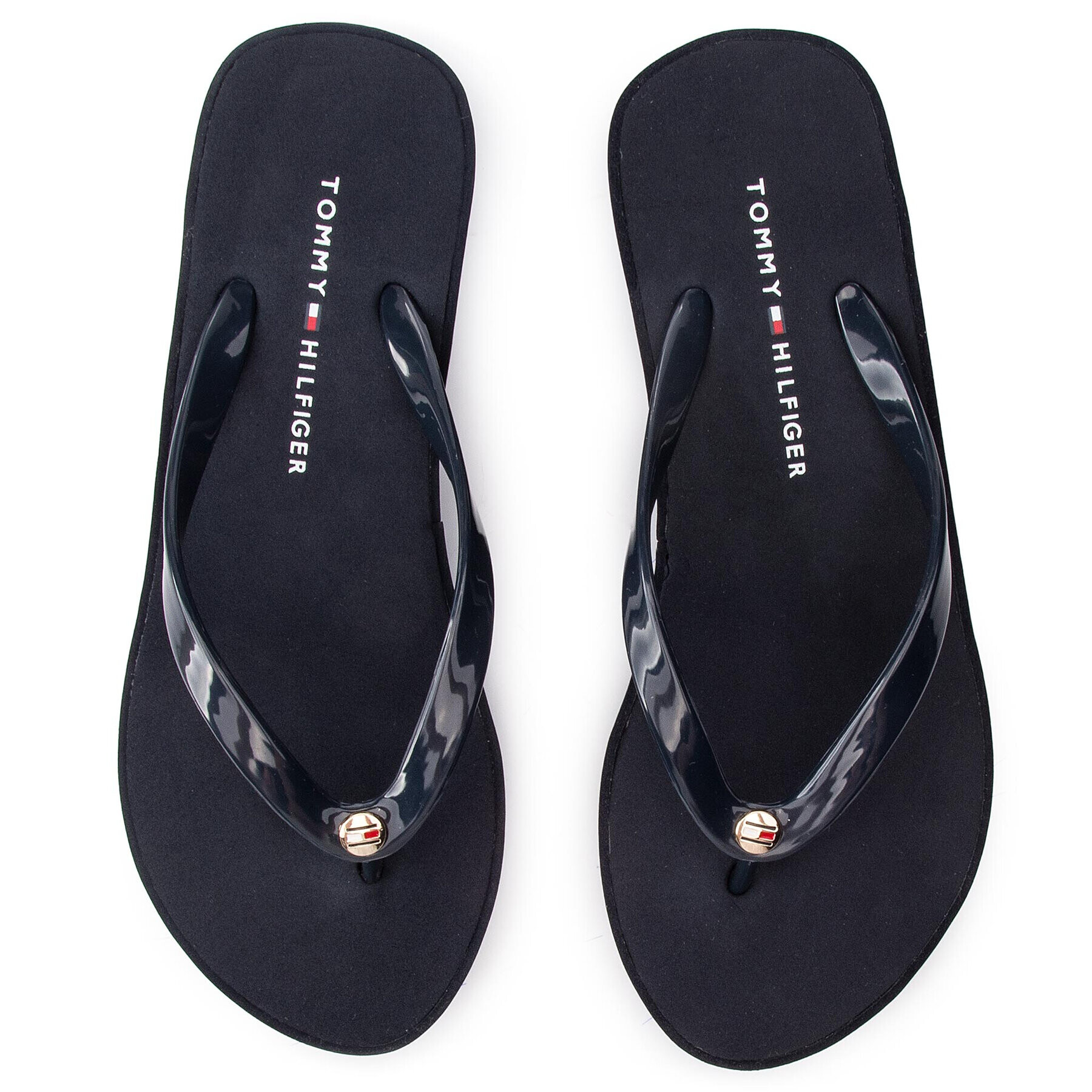 Tommy Hilfiger Джапанки Hilfiger Wedge Beach Sandal FW0FW04057 Тъмносин - Pepit.bg