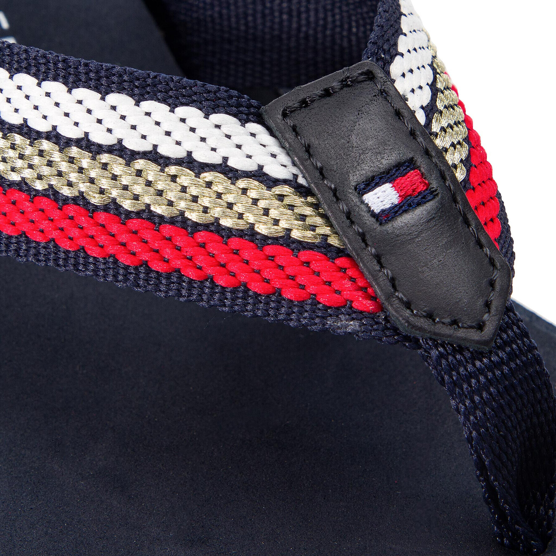 Tommy Hilfiger Джапанки Iconic Wedge Beach Sandal FW0FW03866 Тъмносин - Pepit.bg