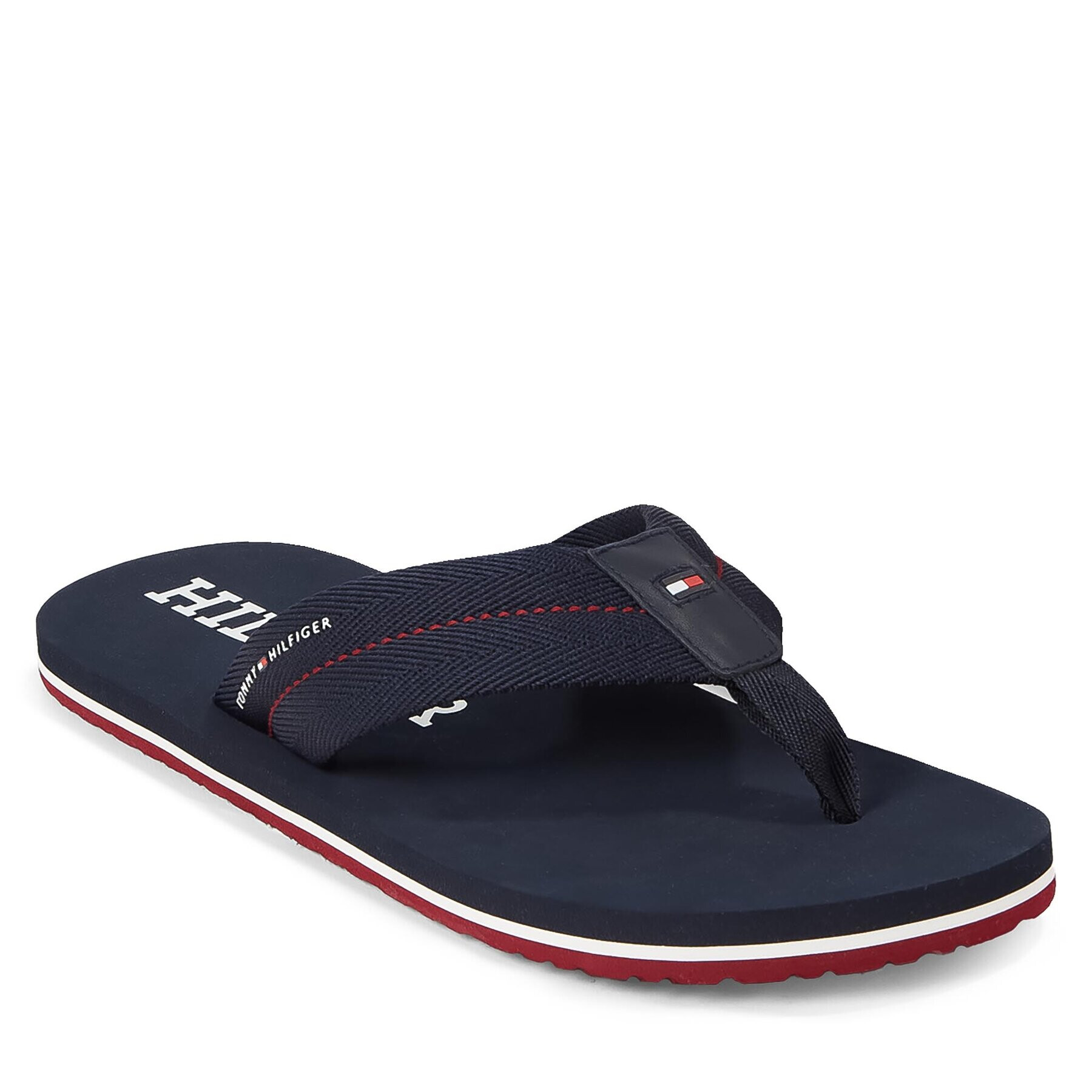 Tommy Hilfiger Джапанки Im Bold Hilfiger Beach Sandal FM0FM04864 Син - Pepit.bg