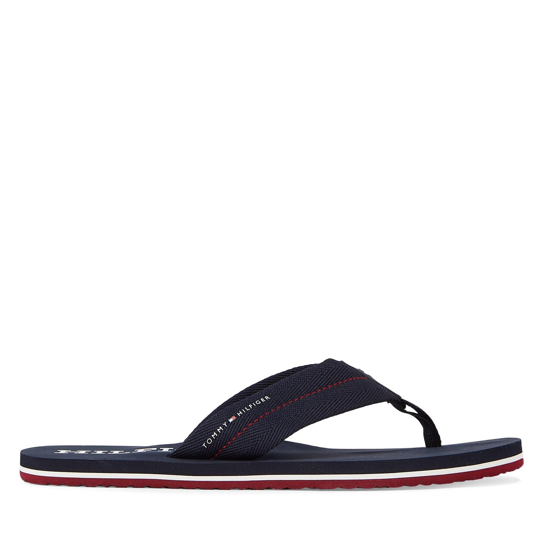 Tommy Hilfiger Джапанки Im Bold Hilfiger Beach Sandal FM0FM04864 Син - Pepit.bg