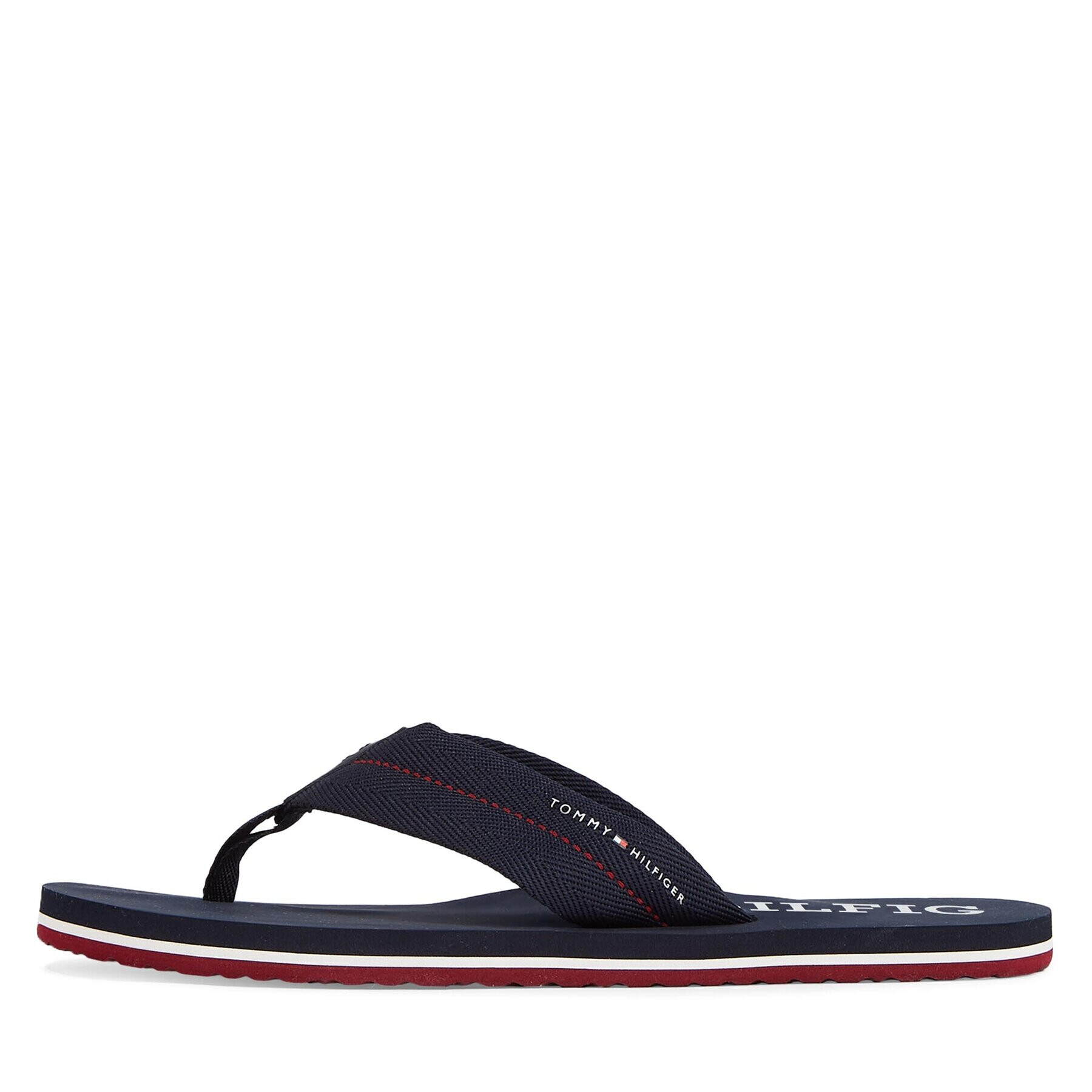 Tommy Hilfiger Джапанки Im Bold Hilfiger Beach Sandal FM0FM04864 Син - Pepit.bg