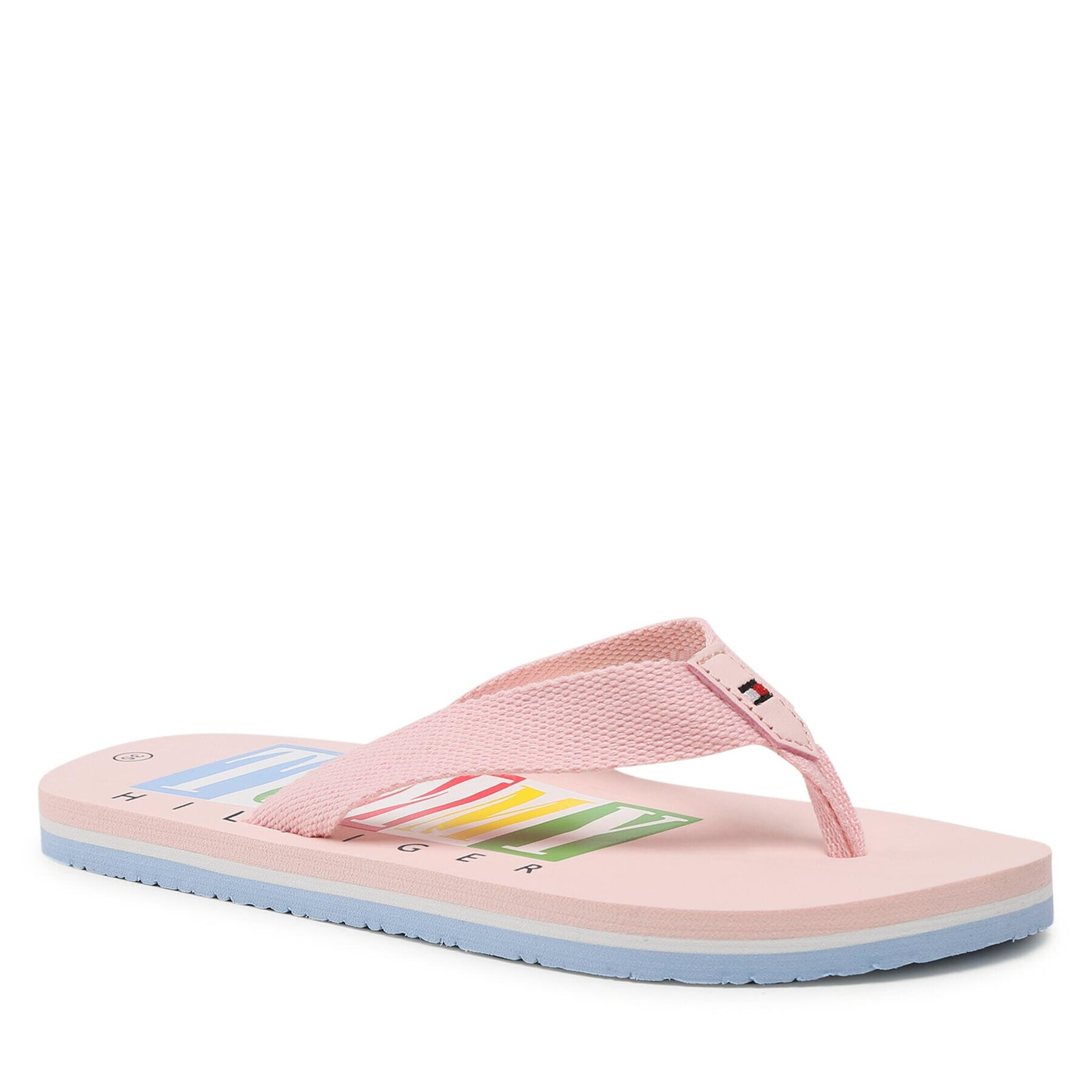 Tommy Hilfiger Джапанки Logo Flip Flop T3A8-32784-0058 S Розов - Pepit.bg