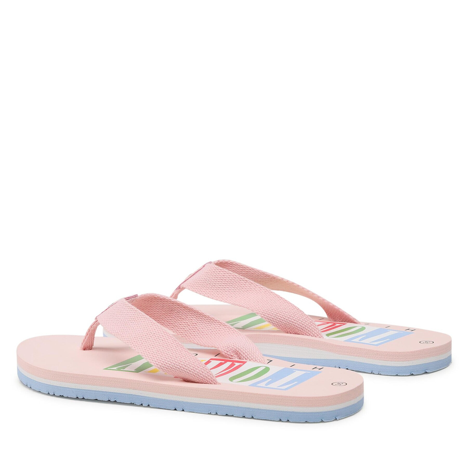 Tommy Hilfiger Джапанки Logo Flip Flop T3A8-32784-0058 S Розов - Pepit.bg