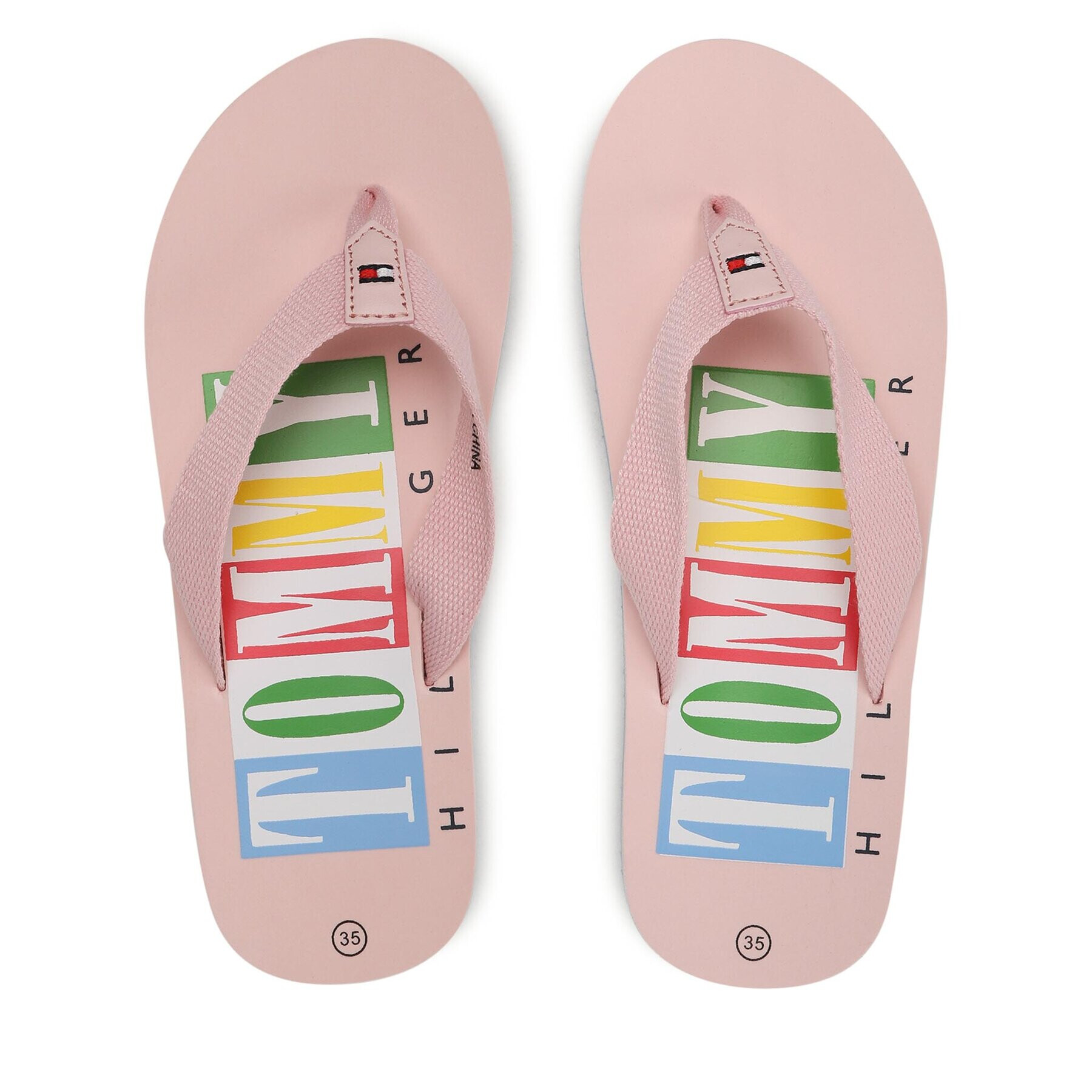 Tommy Hilfiger Джапанки Logo Flip Flop T3A8-32784-0058 S Розов - Pepit.bg