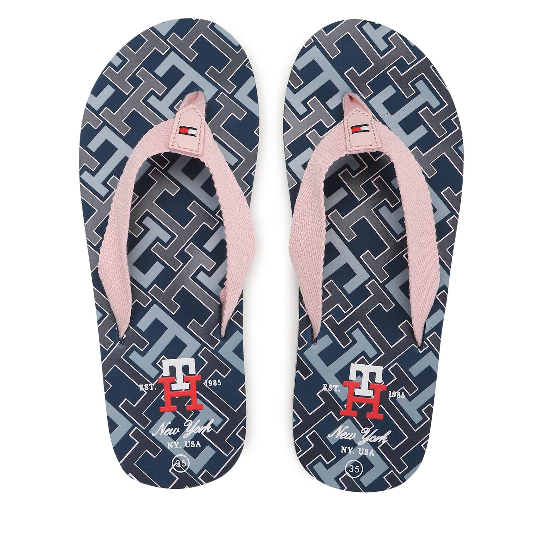 Tommy Hilfiger Джапанки Logo Flip Flop T3A8-32786-0058 S Розов - Pepit.bg