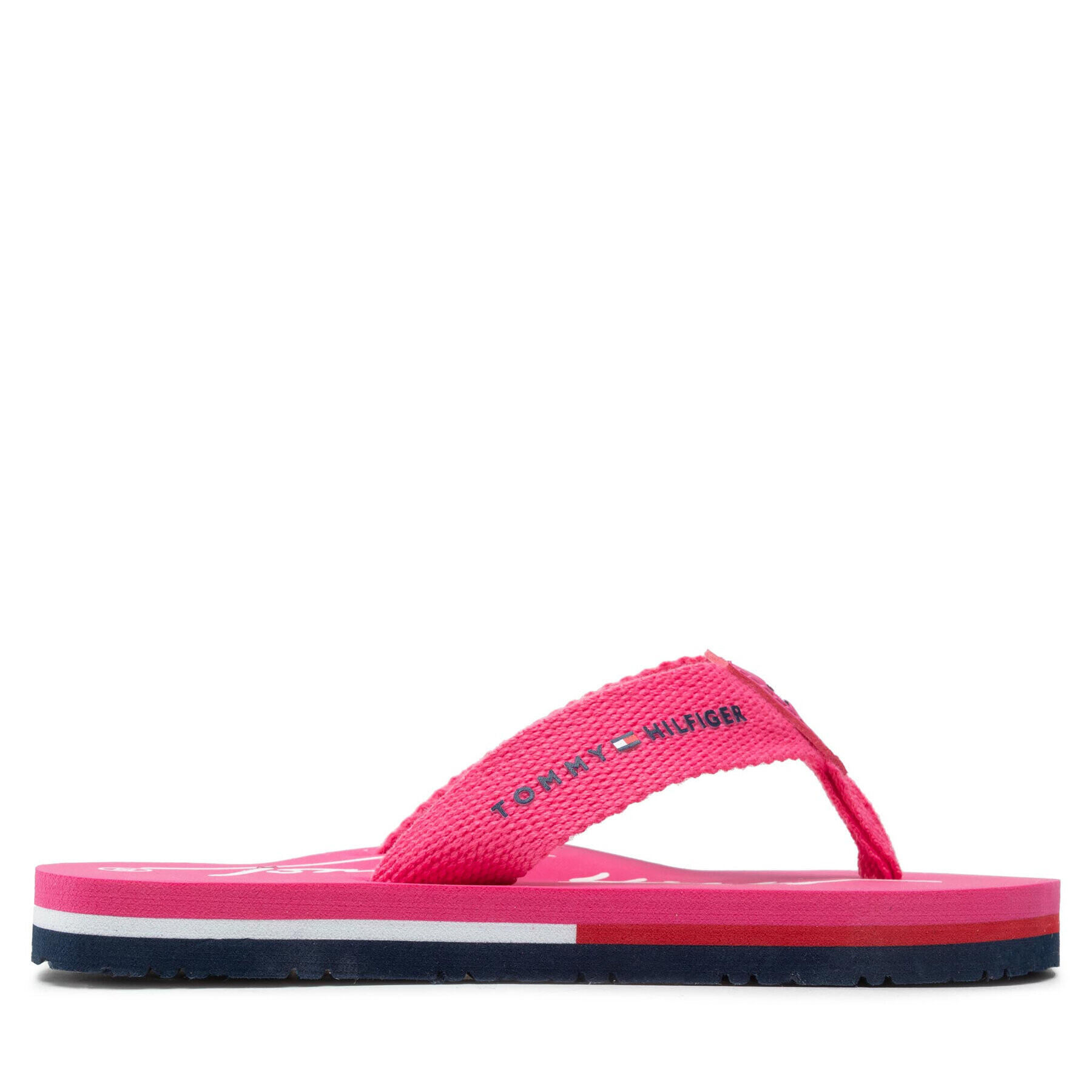 Tommy Hilfiger Джапанки Logo Print Flip Flop T3A8-32190-0058 M Розов - Pepit.bg