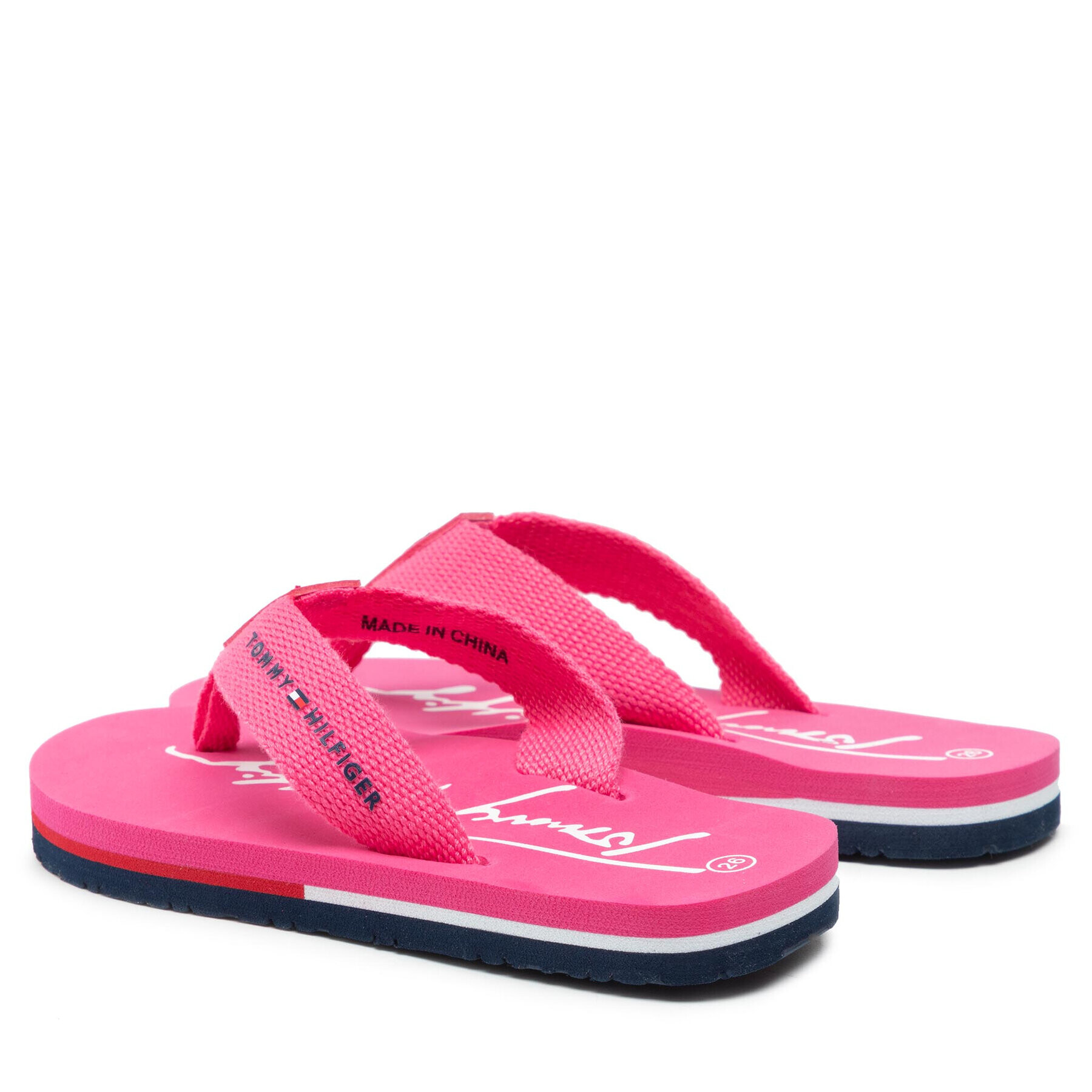 Tommy Hilfiger Джапанки Logo Print Flip Flop T3A8-32190-0058 M Розов - Pepit.bg