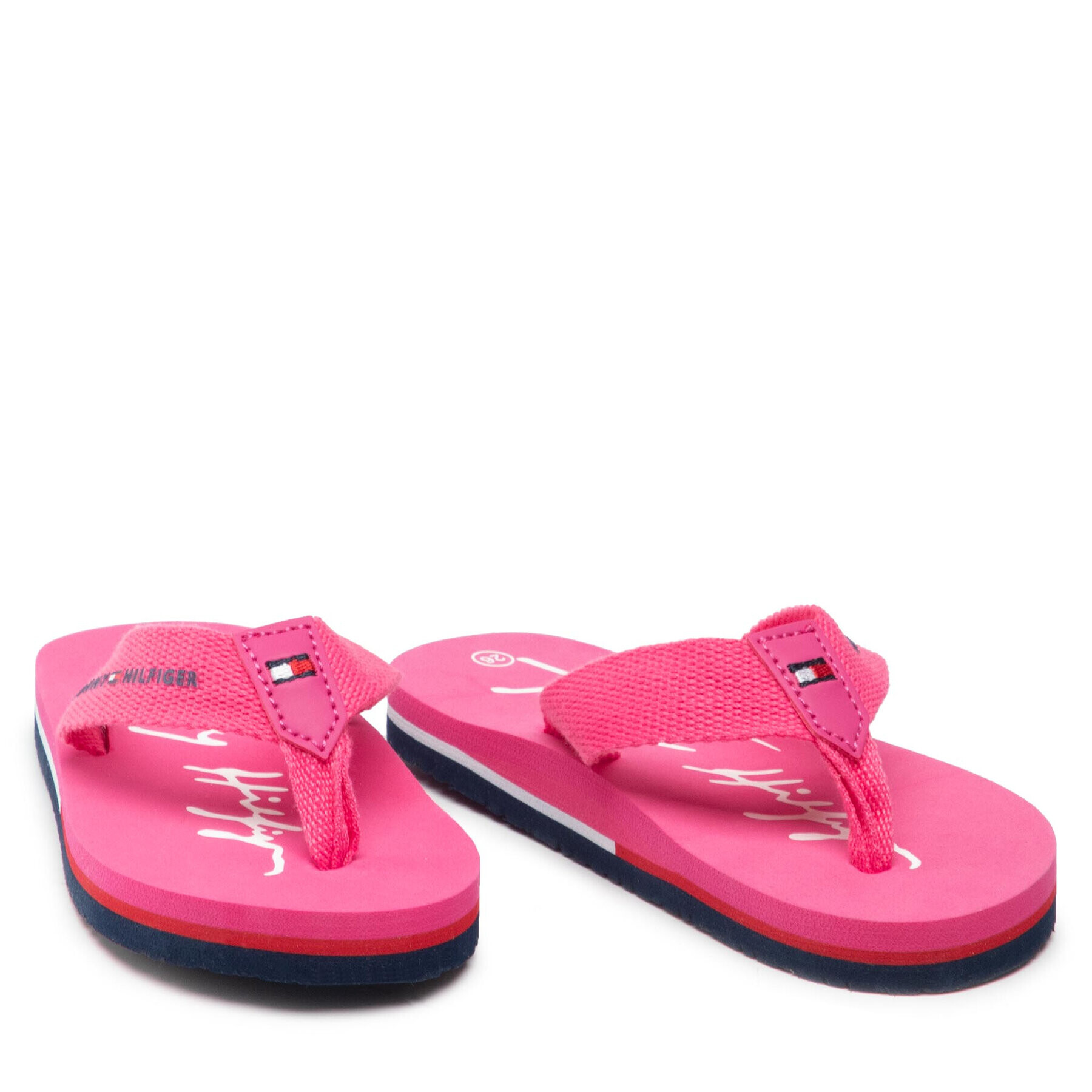 Tommy Hilfiger Джапанки Logo Print Flip Flop T3A8-32190-0058 M Розов - Pepit.bg