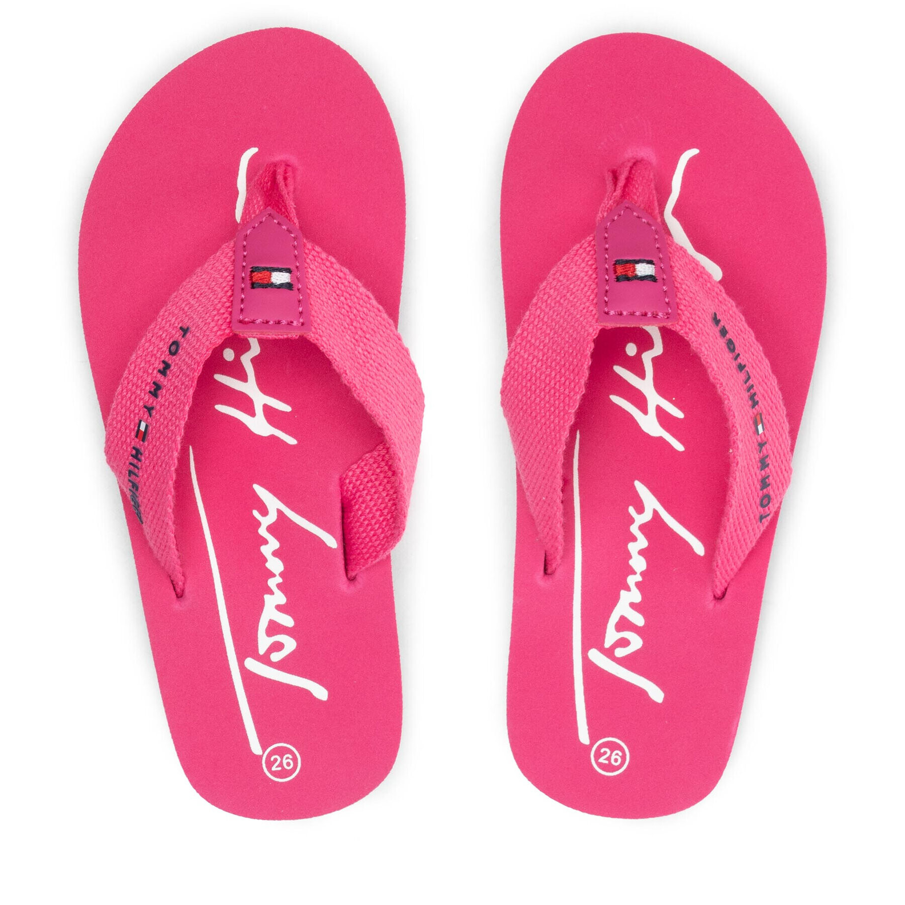 Tommy Hilfiger Джапанки Logo Print Flip Flop T3A8-32190-0058 M Розов - Pepit.bg