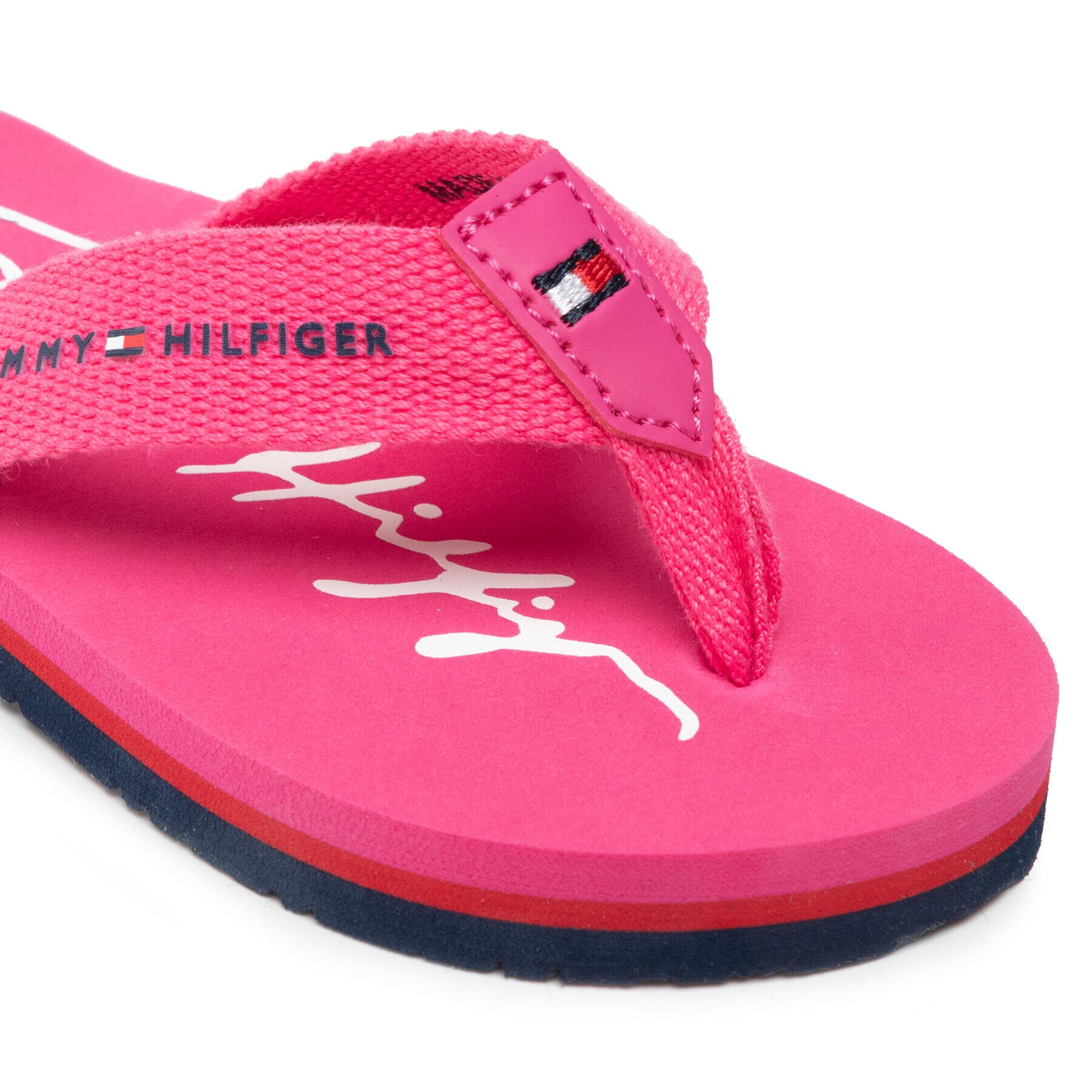 Tommy Hilfiger Джапанки Logo Print Flip Flop T3A8-32190-0058 M Розов - Pepit.bg