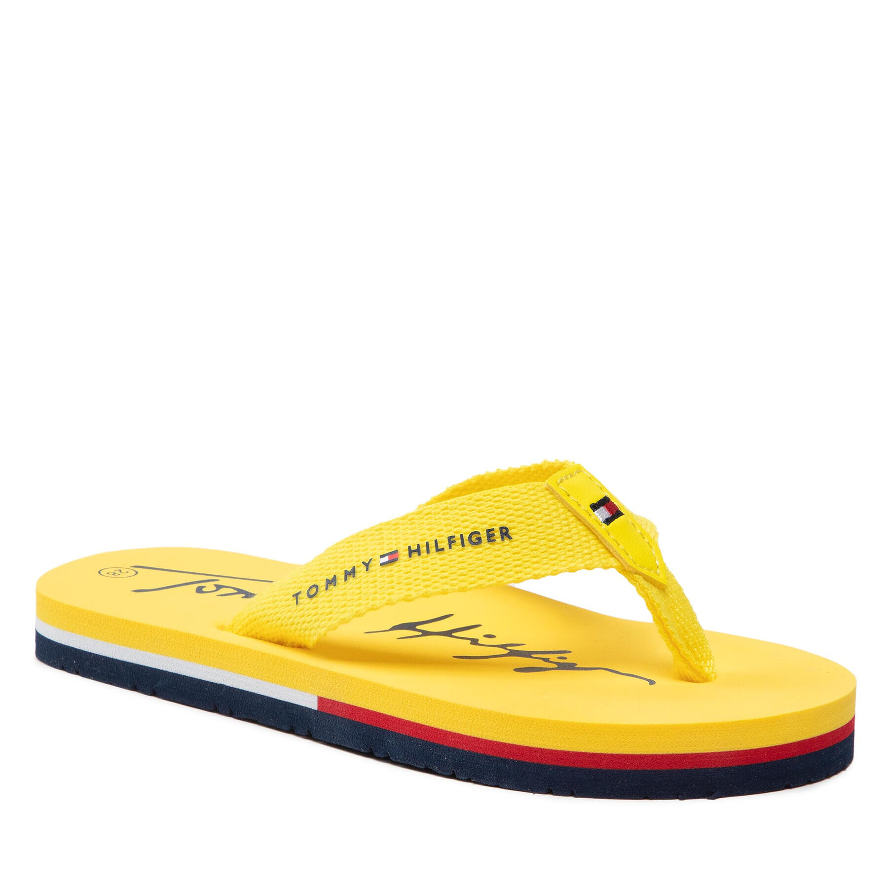 Tommy Hilfiger Джапанки Logo Print Flip Flop T3A8-32190-0058 M Жълт - Pepit.bg