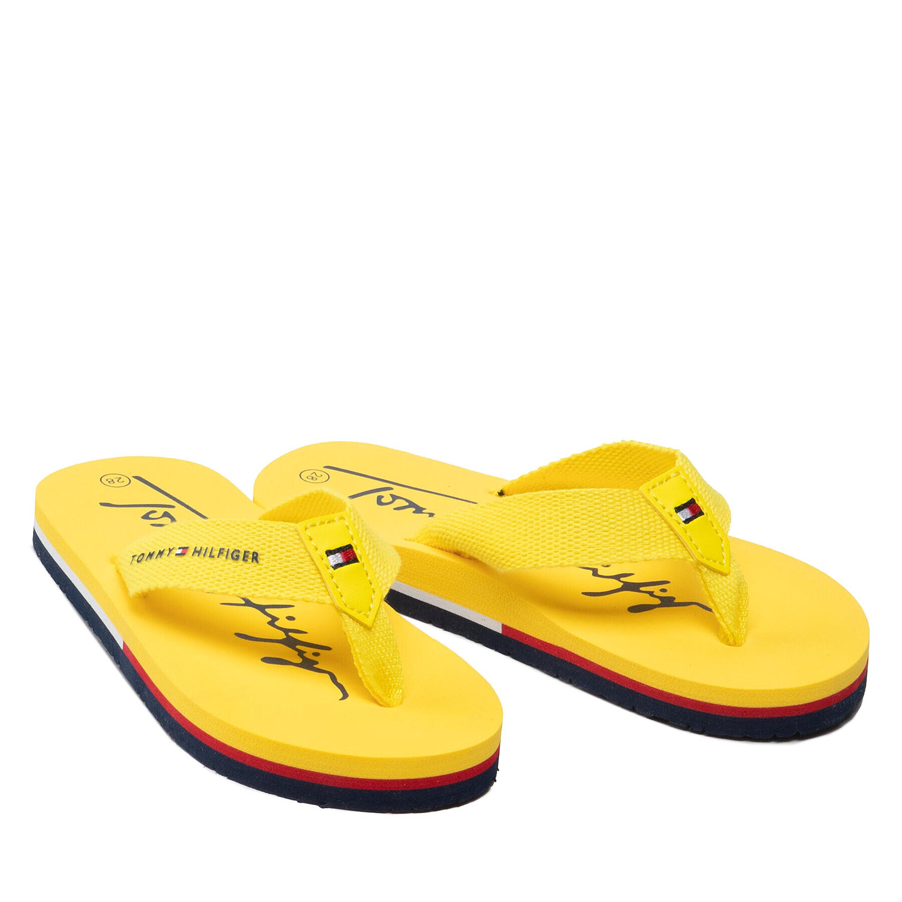 Tommy Hilfiger Джапанки Logo Print Flip Flop T3A8-32190-0058 M Жълт - Pepit.bg