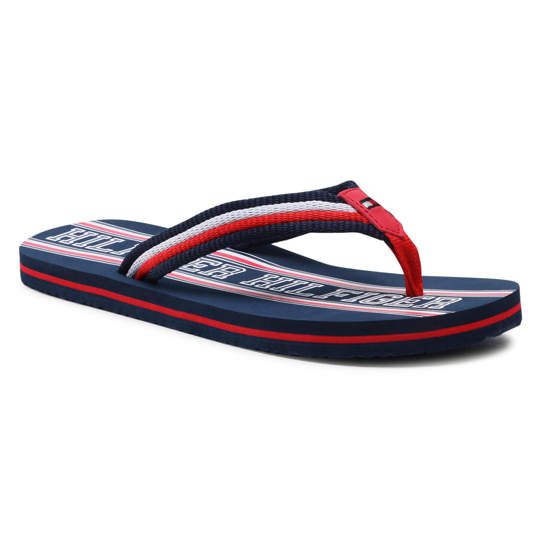 Tommy Hilfiger Джапанки Logo Print Flip Flop T3B8-31118-0058 S Тъмносин - Pepit.bg