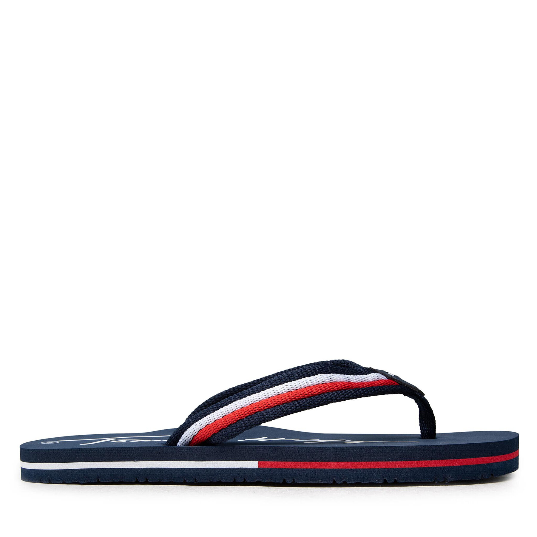 Tommy Hilfiger Джапанки Logo Print Flip Flop T3B8-32265-0058 S Тъмносин - Pepit.bg