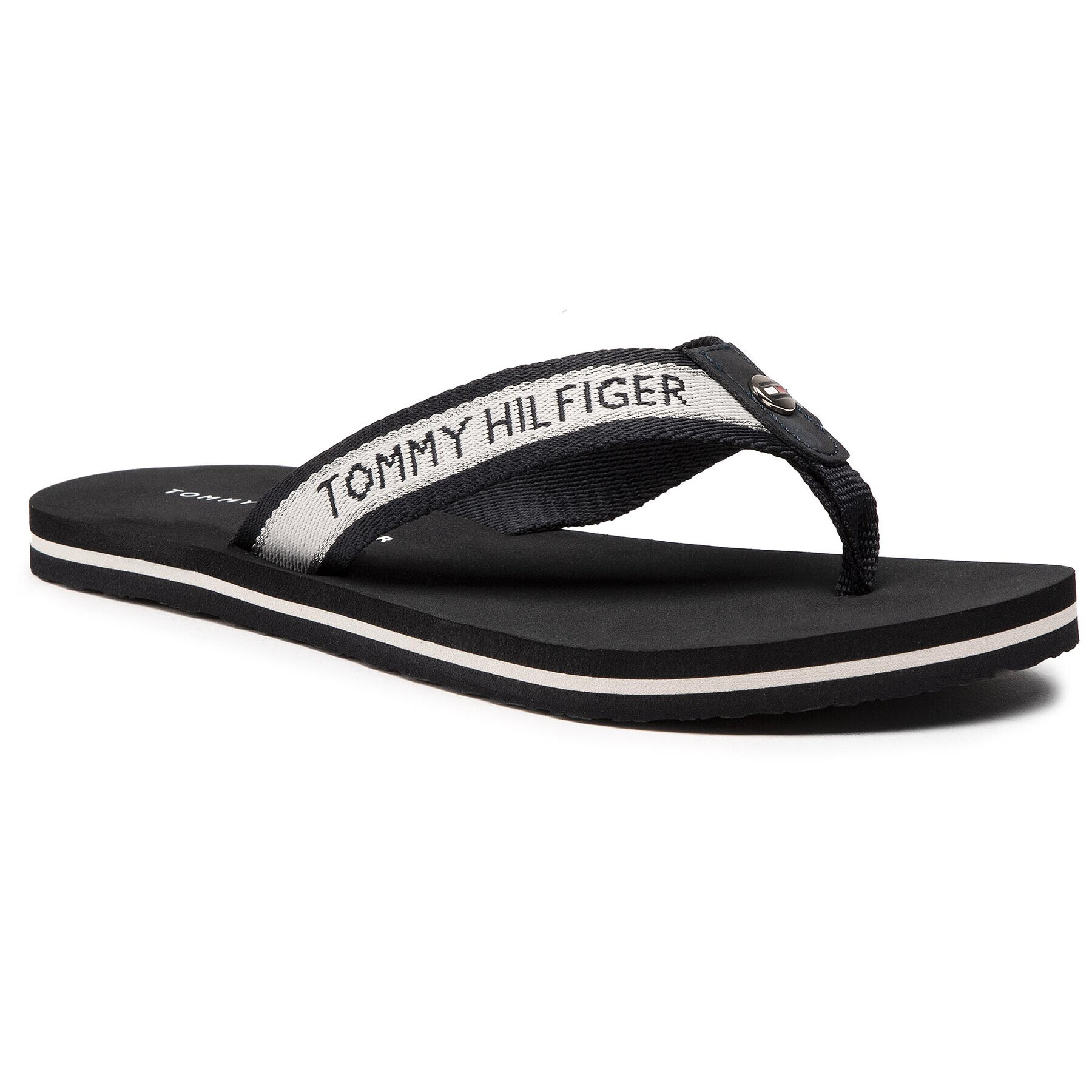 Tommy Hilfiger Джапанки Lurex Detail Flip Flop FW0FW05269 Тъмносин - Pepit.bg