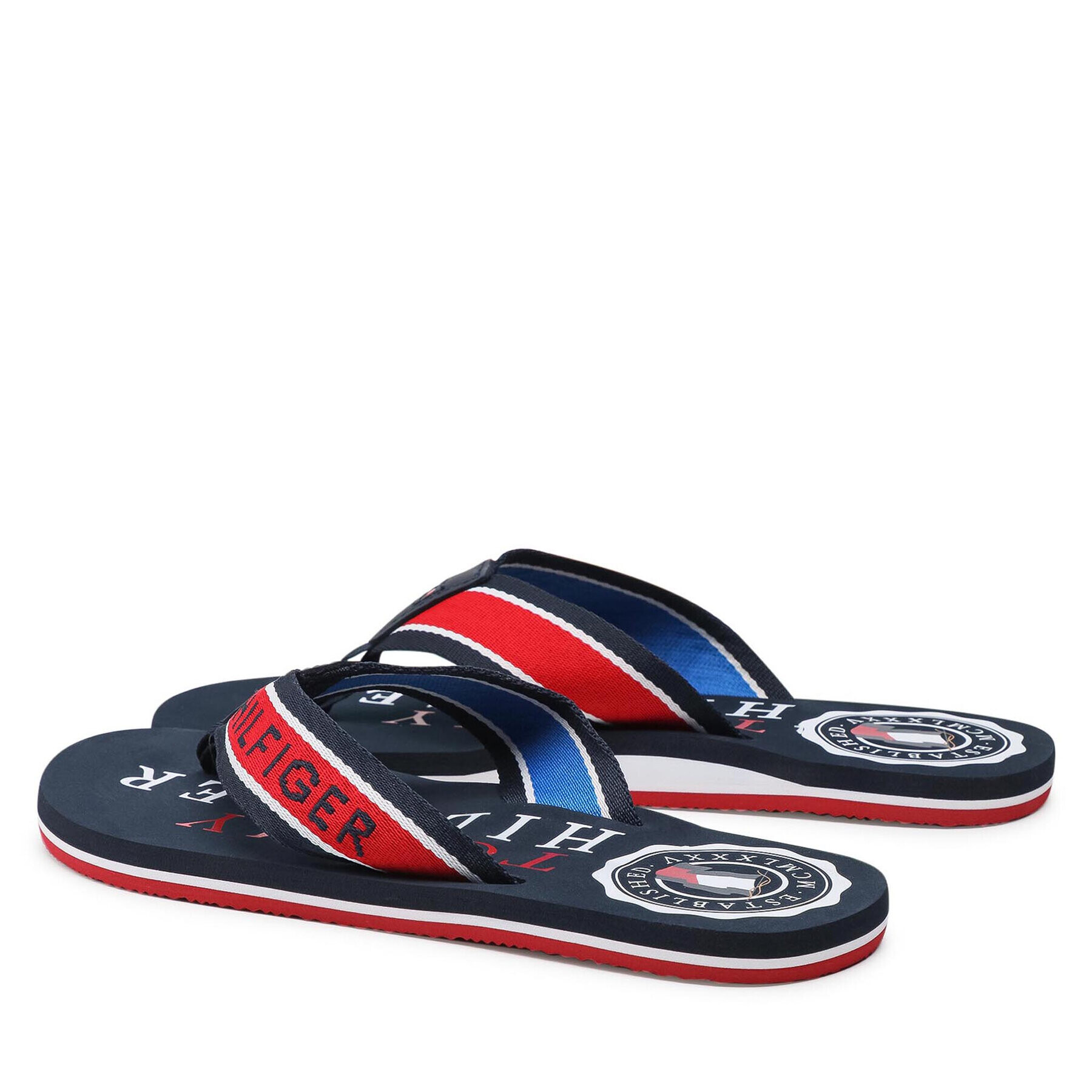 Tommy Hilfiger Джапанки Martime Beach Sandal FM0FM03385 Тъмносин - Pepit.bg