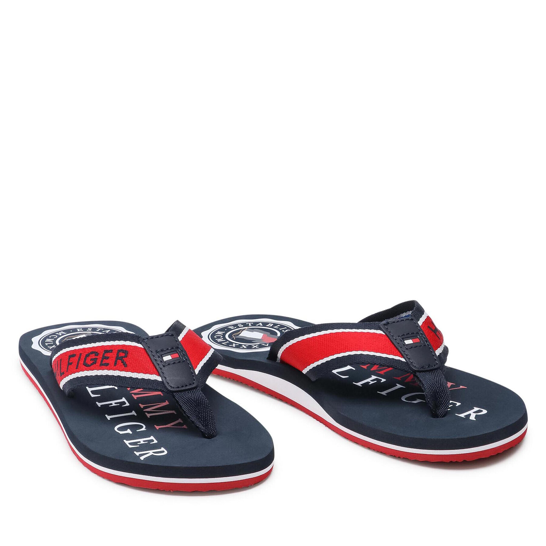 Tommy Hilfiger Джапанки Martime Beach Sandal FM0FM03385 Тъмносин - Pepit.bg