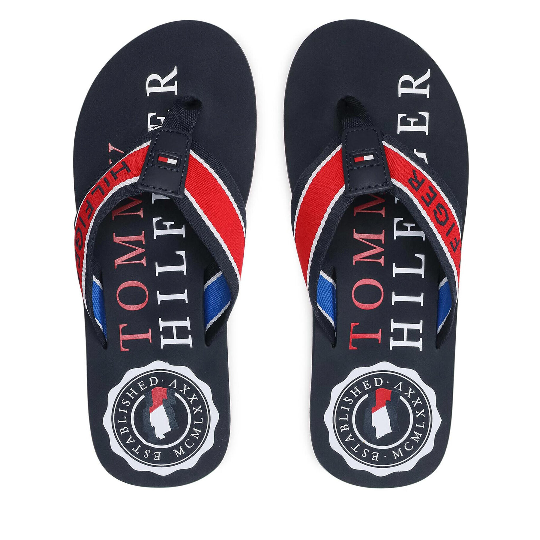 Tommy Hilfiger Джапанки Martime Beach Sandal FM0FM03385 Тъмносин - Pepit.bg