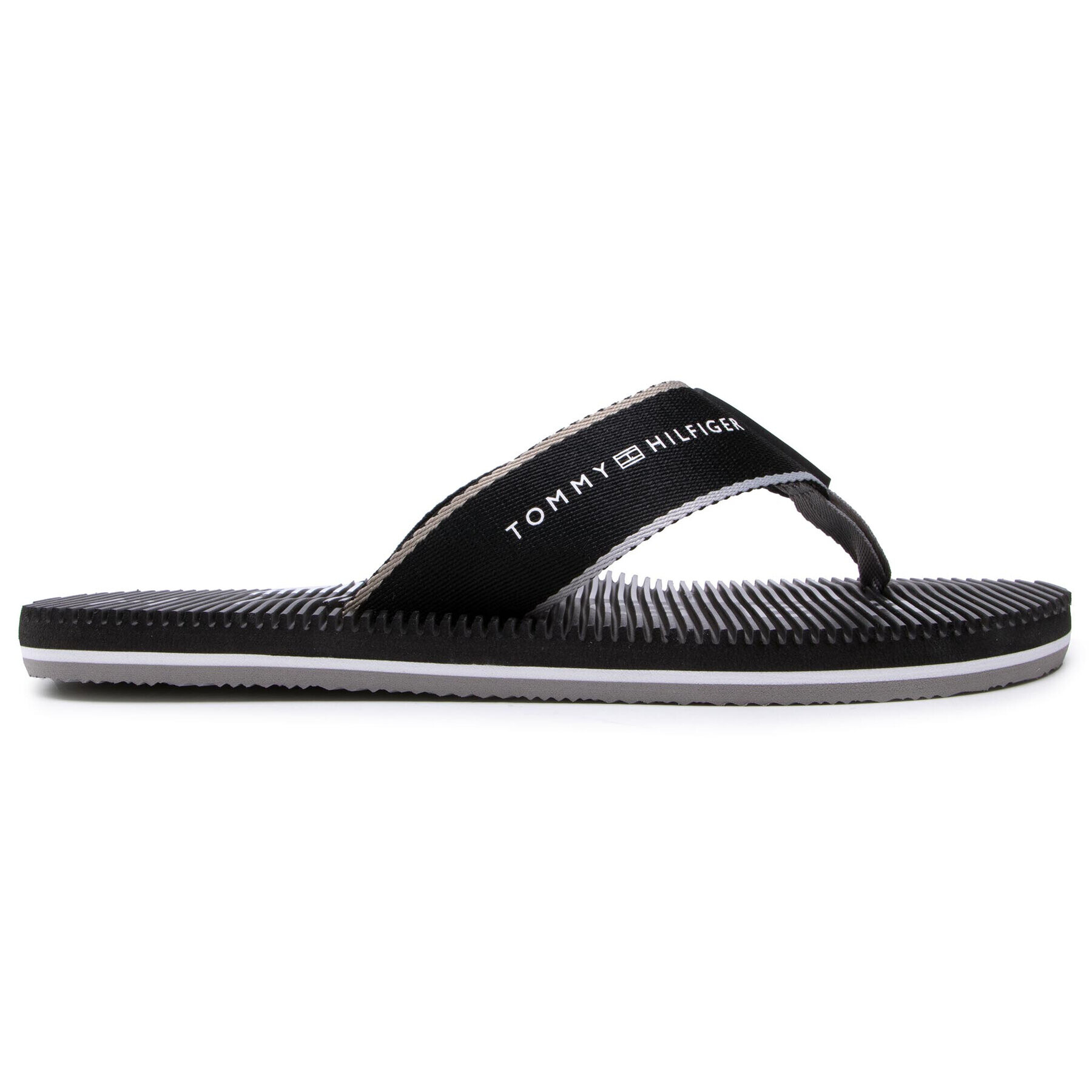 Tommy Hilfiger Джапанки Massage Footbed Beach Sandal FM0FM03386 Черен - Pepit.bg