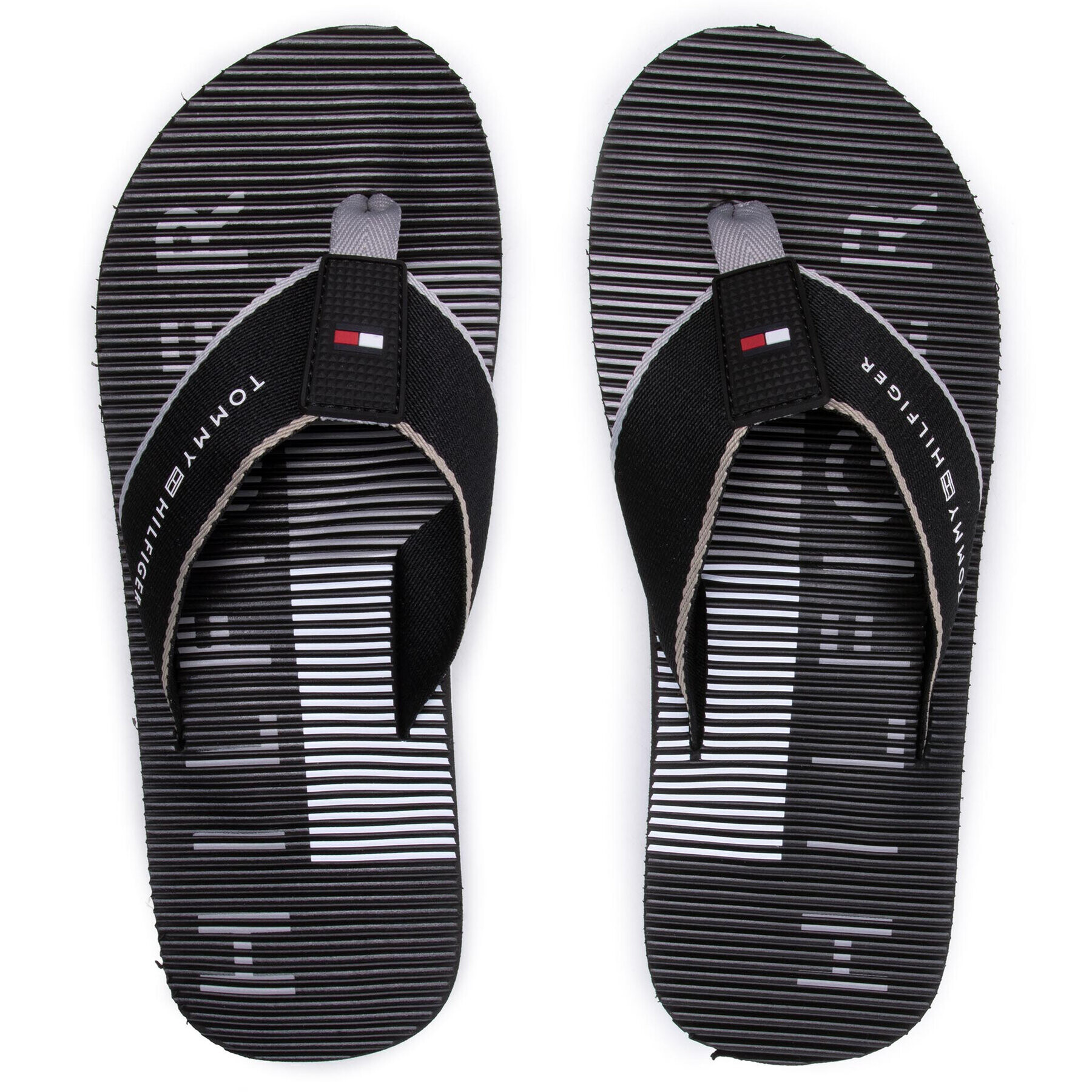 Tommy Hilfiger Джапанки Massage Footbed Beach Sandal FM0FM03386 Черен - Pepit.bg