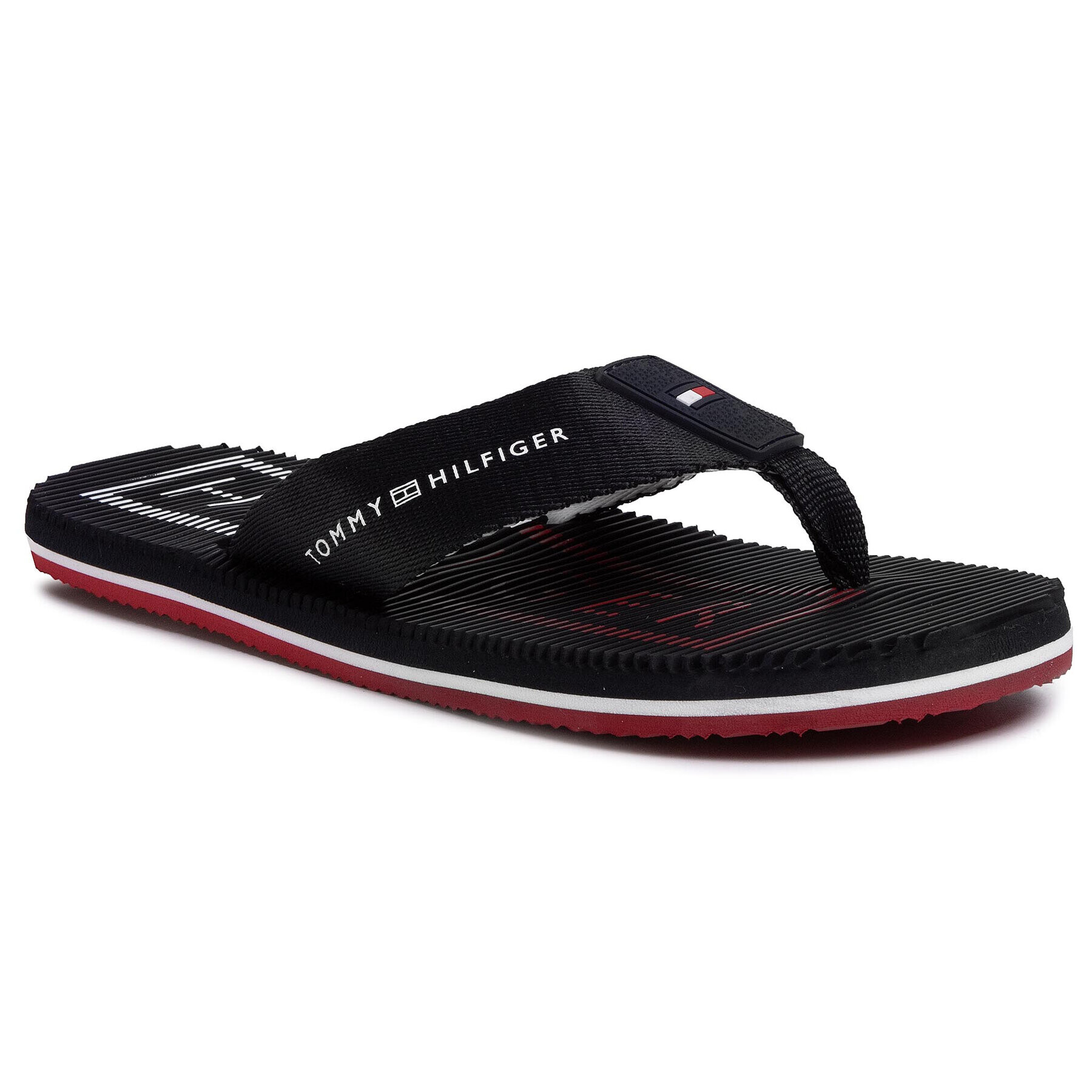 Tommy Hilfiger Джапанки Massage Footbed Th Beach Sandal FM0FM02695 Тъмносин - Pepit.bg