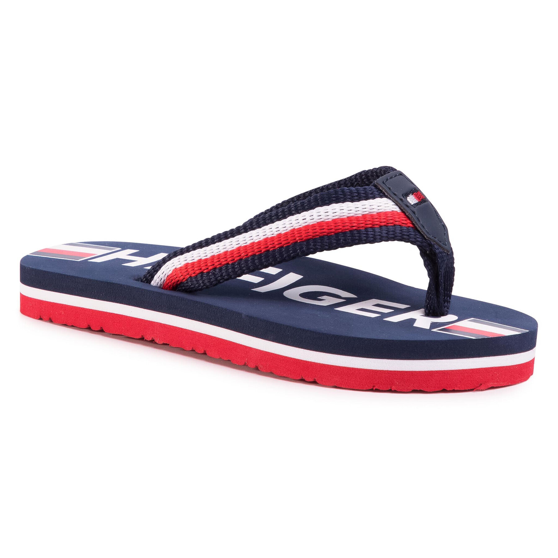 Tommy Hilfiger Джапанки Maxi Lettering Print Flip Flop T3B0-30753-0058 M Тъмносин - Pepit.bg