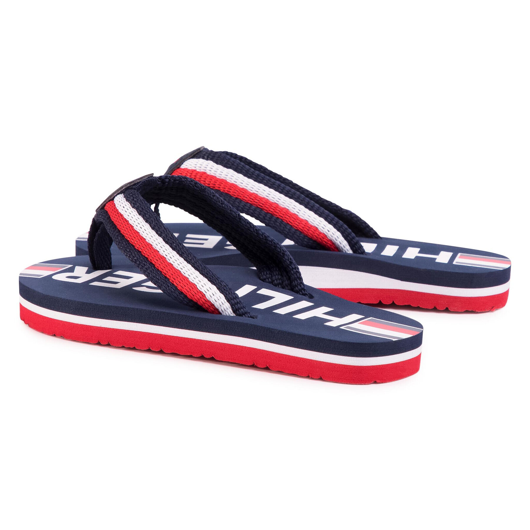 Tommy Hilfiger Джапанки Maxi Lettering Print Flip Flop T3B0-30753-0058 M Тъмносин - Pepit.bg