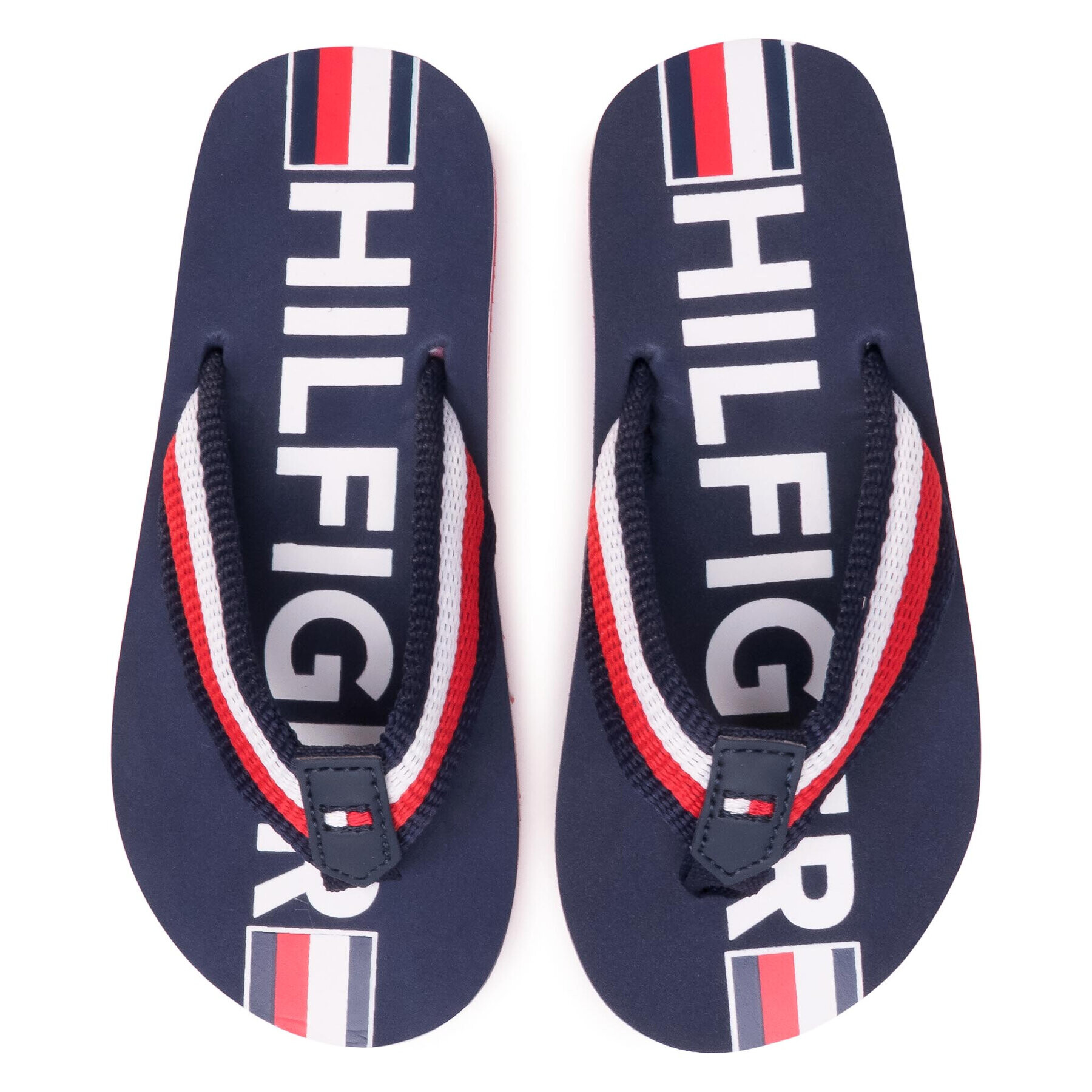 Tommy Hilfiger Джапанки Maxi Lettering Print Flip Flop T3B0-30753-0058 M Тъмносин - Pepit.bg