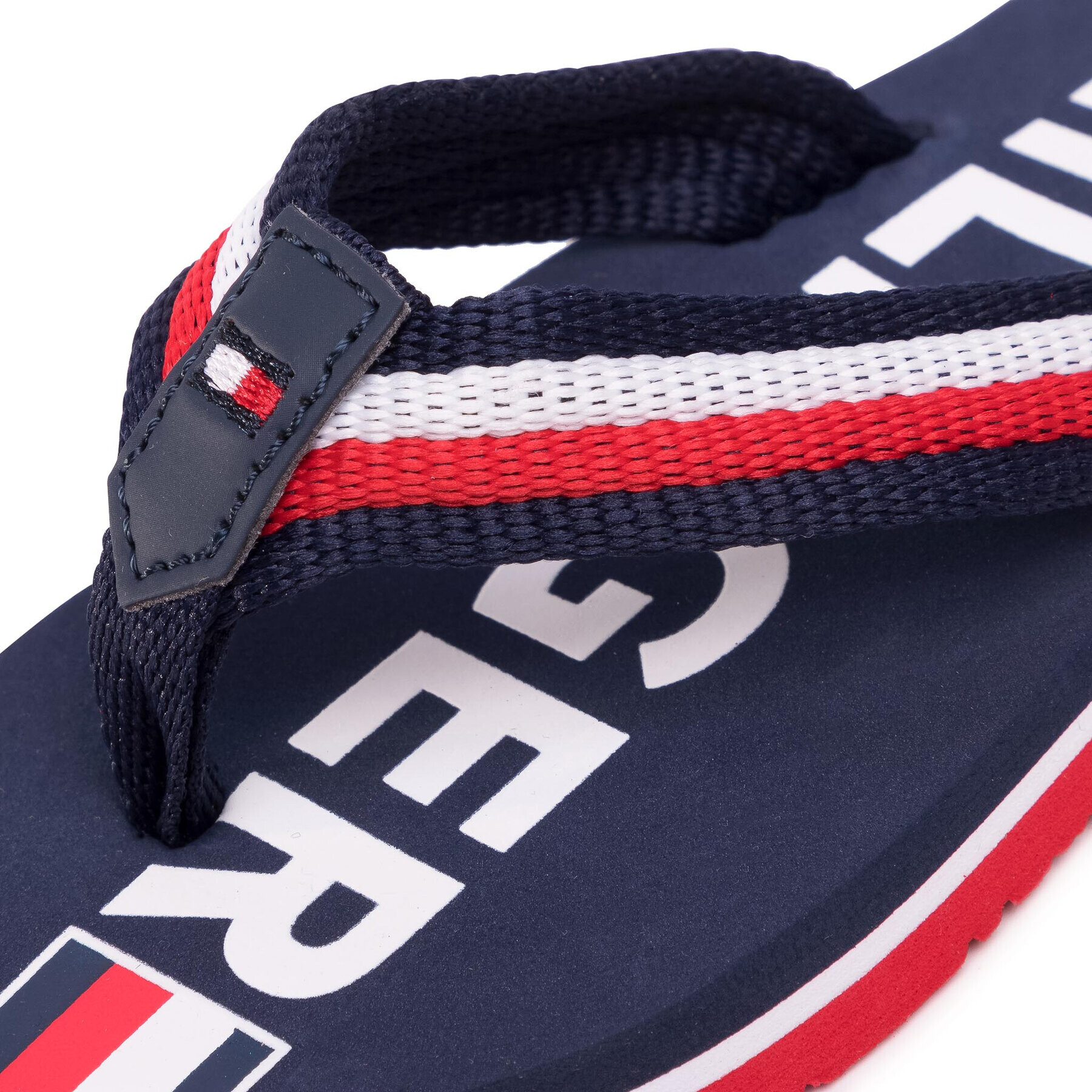 Tommy Hilfiger Джапанки Maxi Lettering Print Flip Flop T3B0-30753-0058 M Тъмносин - Pepit.bg