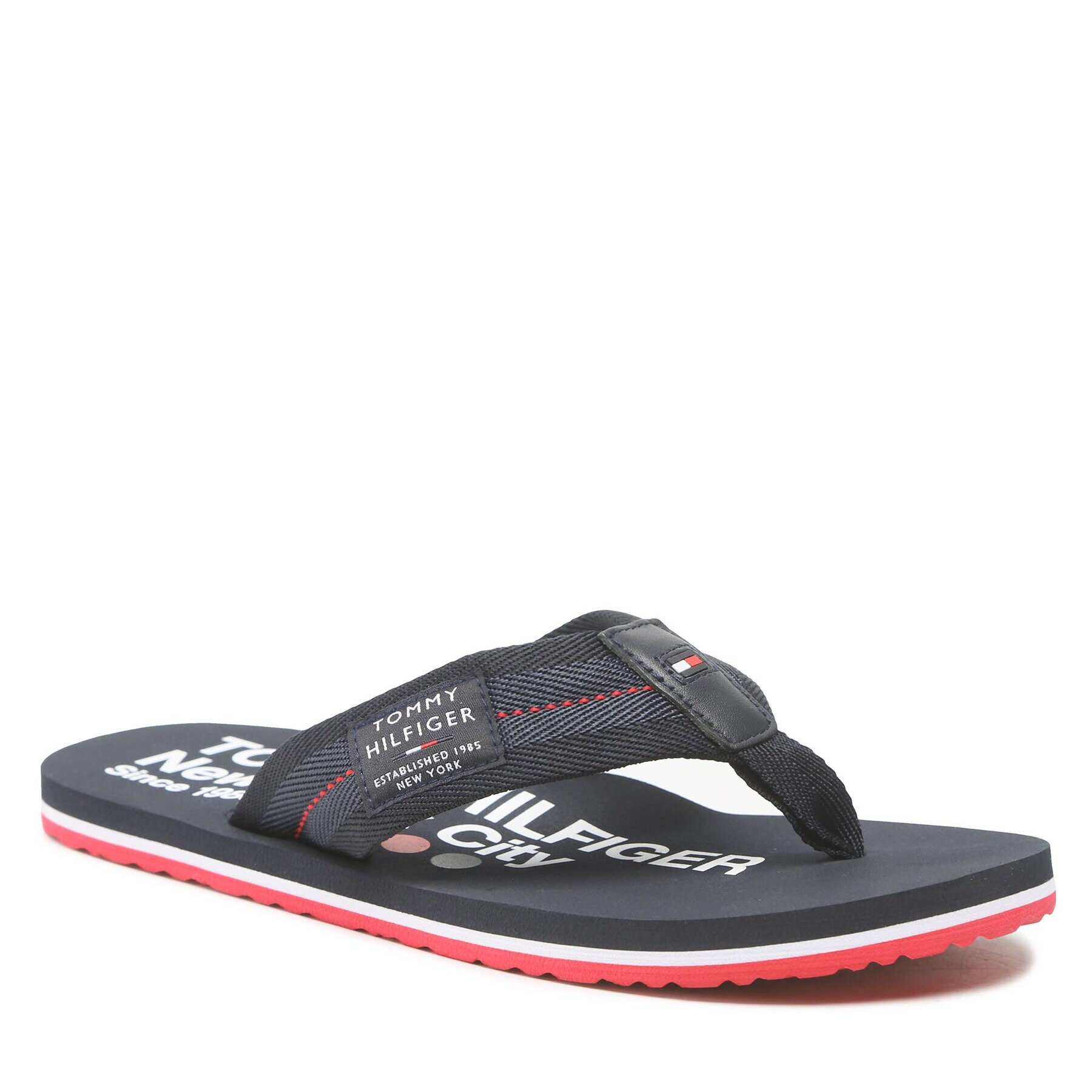 Tommy Hilfiger Джапанки Patch Beach Sandal FM0FM04410 Тъмносин - Pepit.bg