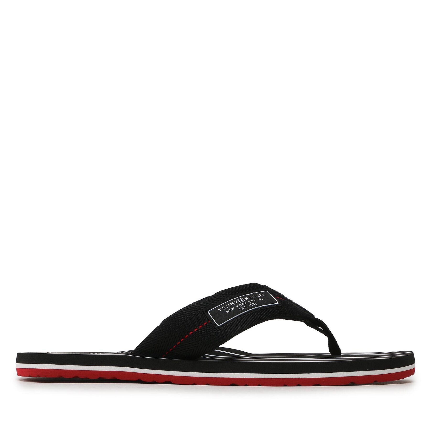 Tommy Hilfiger Джапанки Patch Hilfiger Beach Sandal FM0FM04470 Черен - Pepit.bg