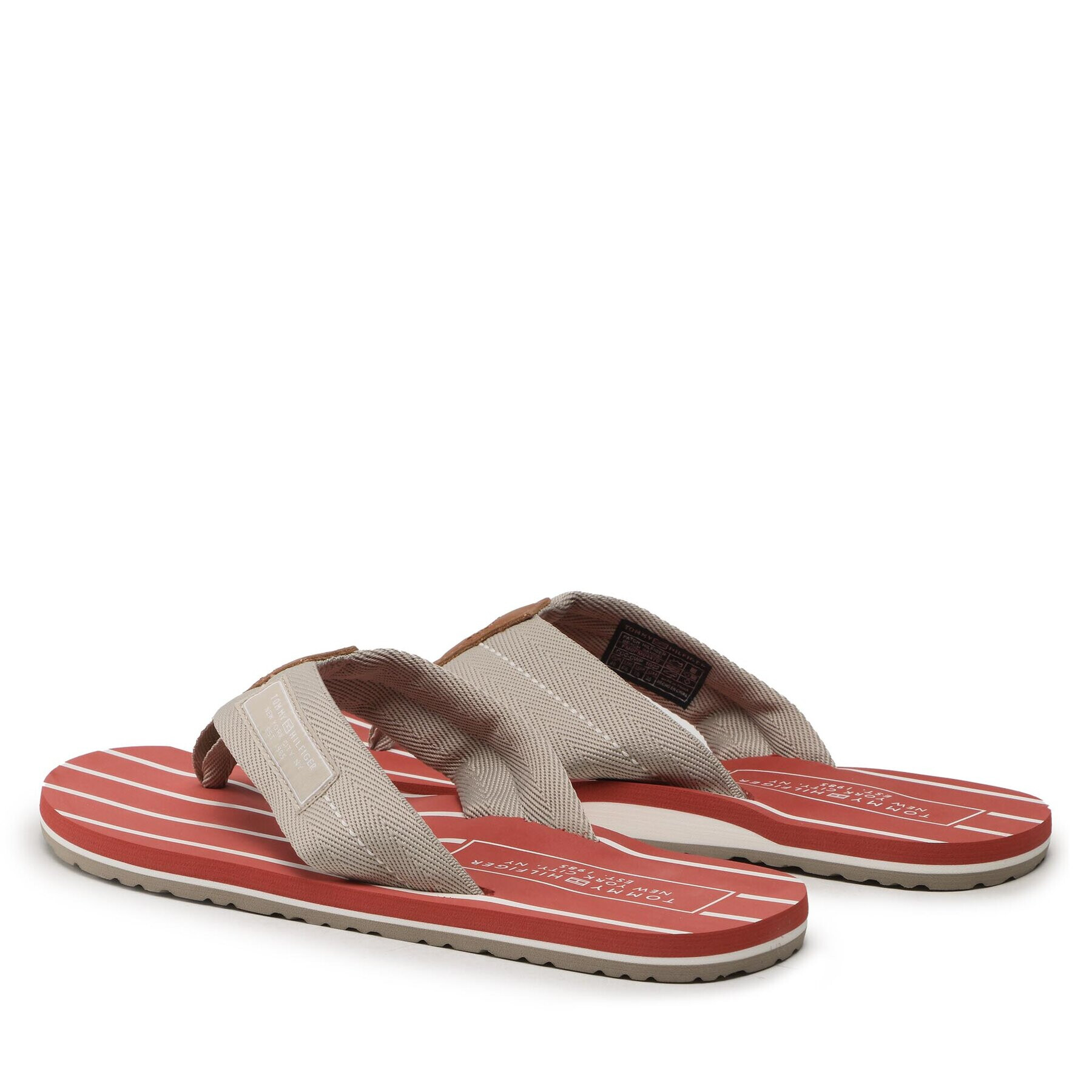 Tommy Hilfiger Джапанки Patch Hilfiger Beach Sandal FM0FM04470 Сив - Pepit.bg