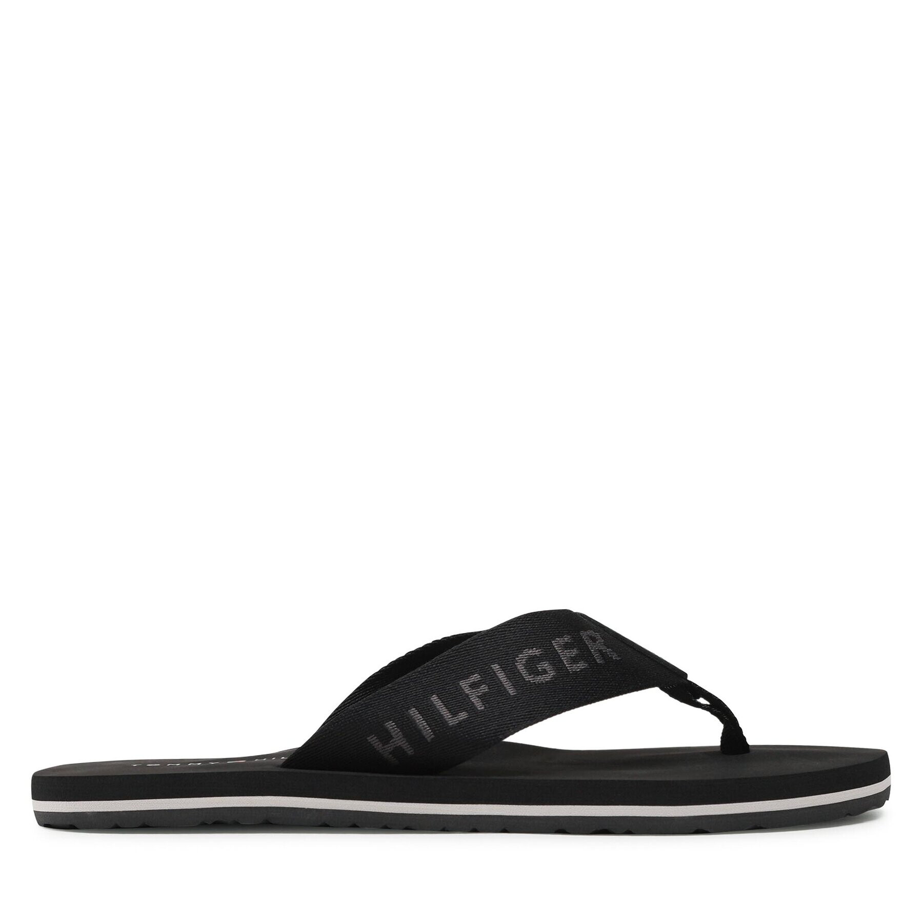 Tommy Hilfiger Джапанки Print Beach Sandal FM0FM04618 Черен - Pepit.bg