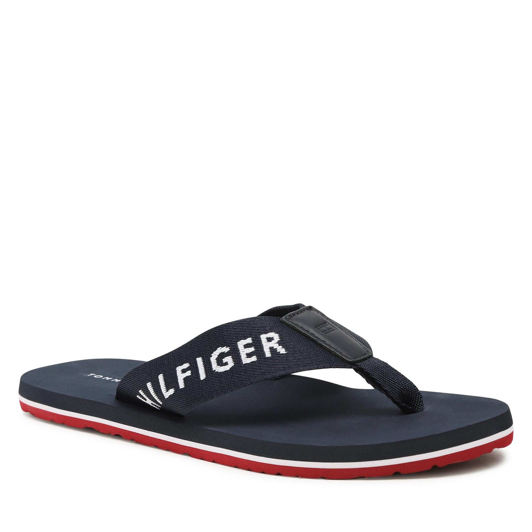 Tommy Hilfiger Джапанки Print Beach Sandal FM0FM04618 Тъмносин - Pepit.bg