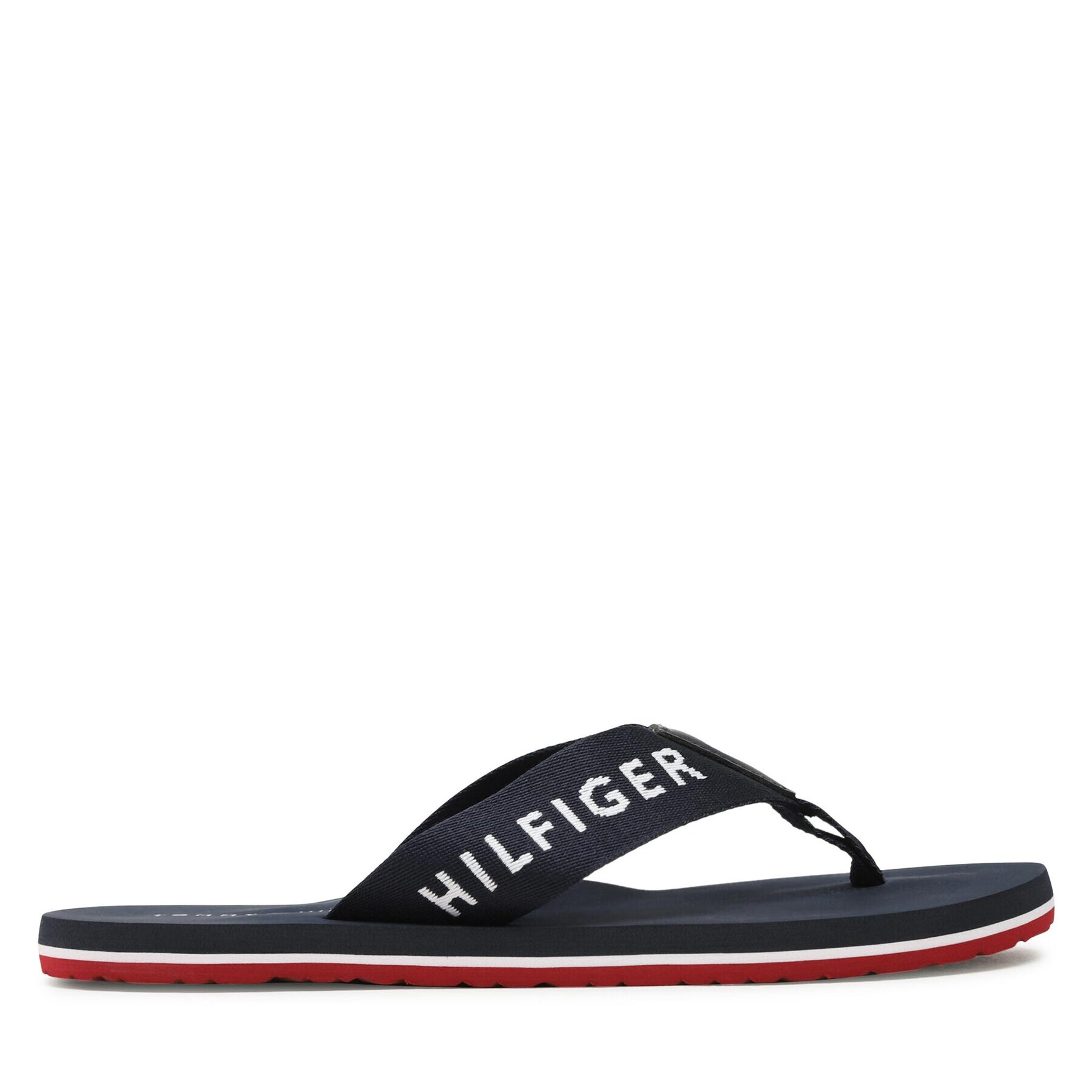 Tommy Hilfiger Джапанки Print Beach Sandal FM0FM04618 Тъмносин - Pepit.bg