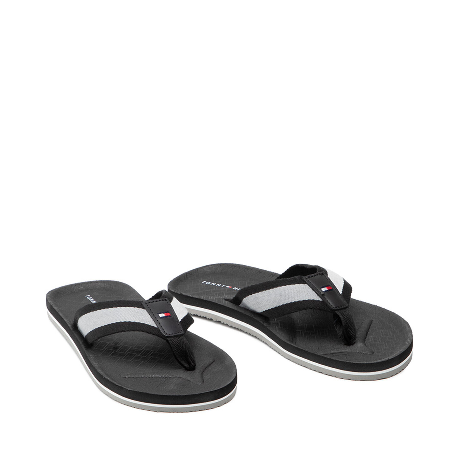 Tommy Hilfiger Джапанки Printed Comfort Beach Sandal FM0FM03639 Черен - Pepit.bg