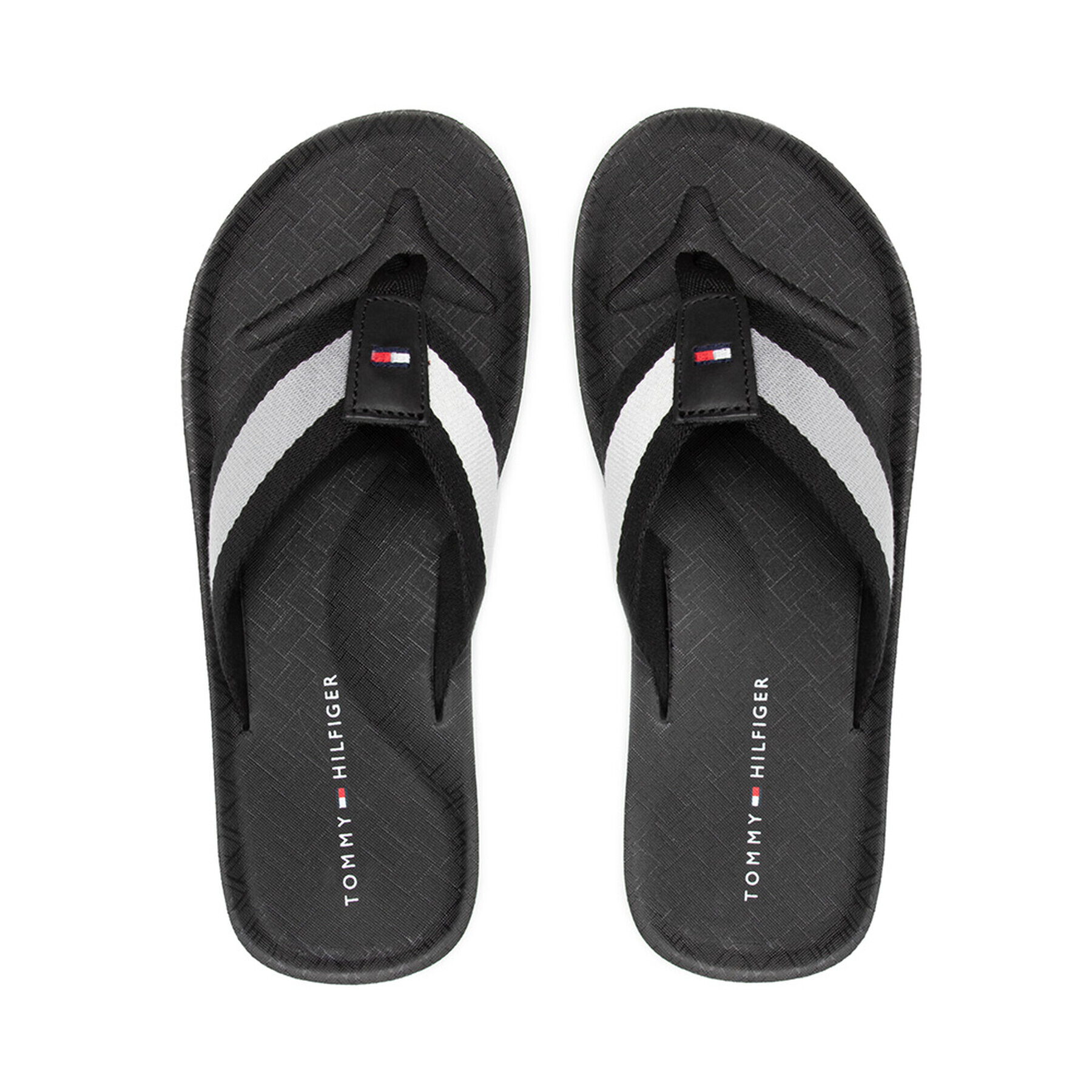 Tommy Hilfiger Джапанки Printed Comfort Beach Sandal FM0FM03639 Черен - Pepit.bg