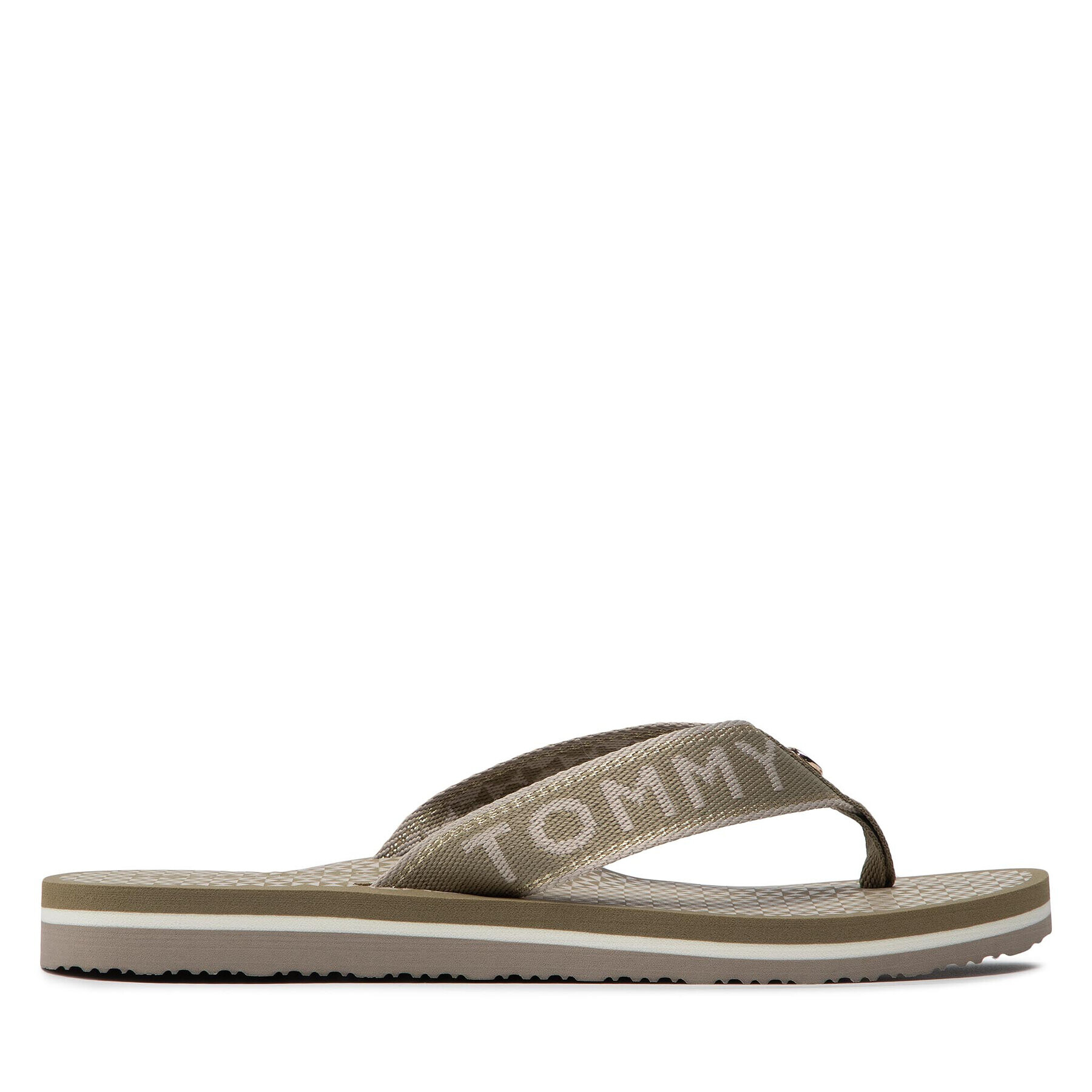 Tommy Hilfiger Джапанки Shiny Webbing Beach Sandal FW0FW06419 Бежов - Pepit.bg