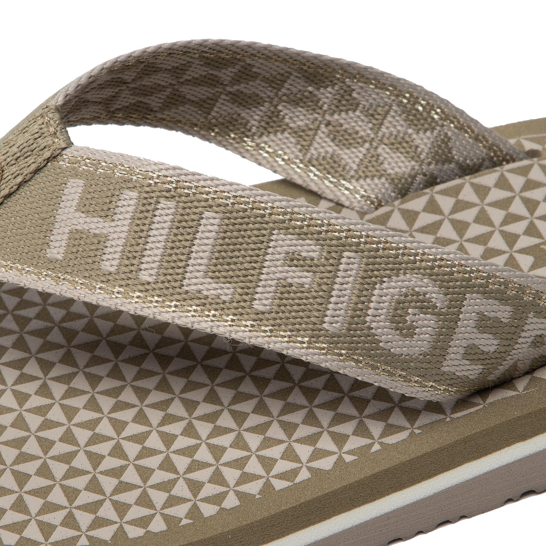 Tommy Hilfiger Джапанки Shiny Webbing Beach Sandal FW0FW06419 Бежов - Pepit.bg