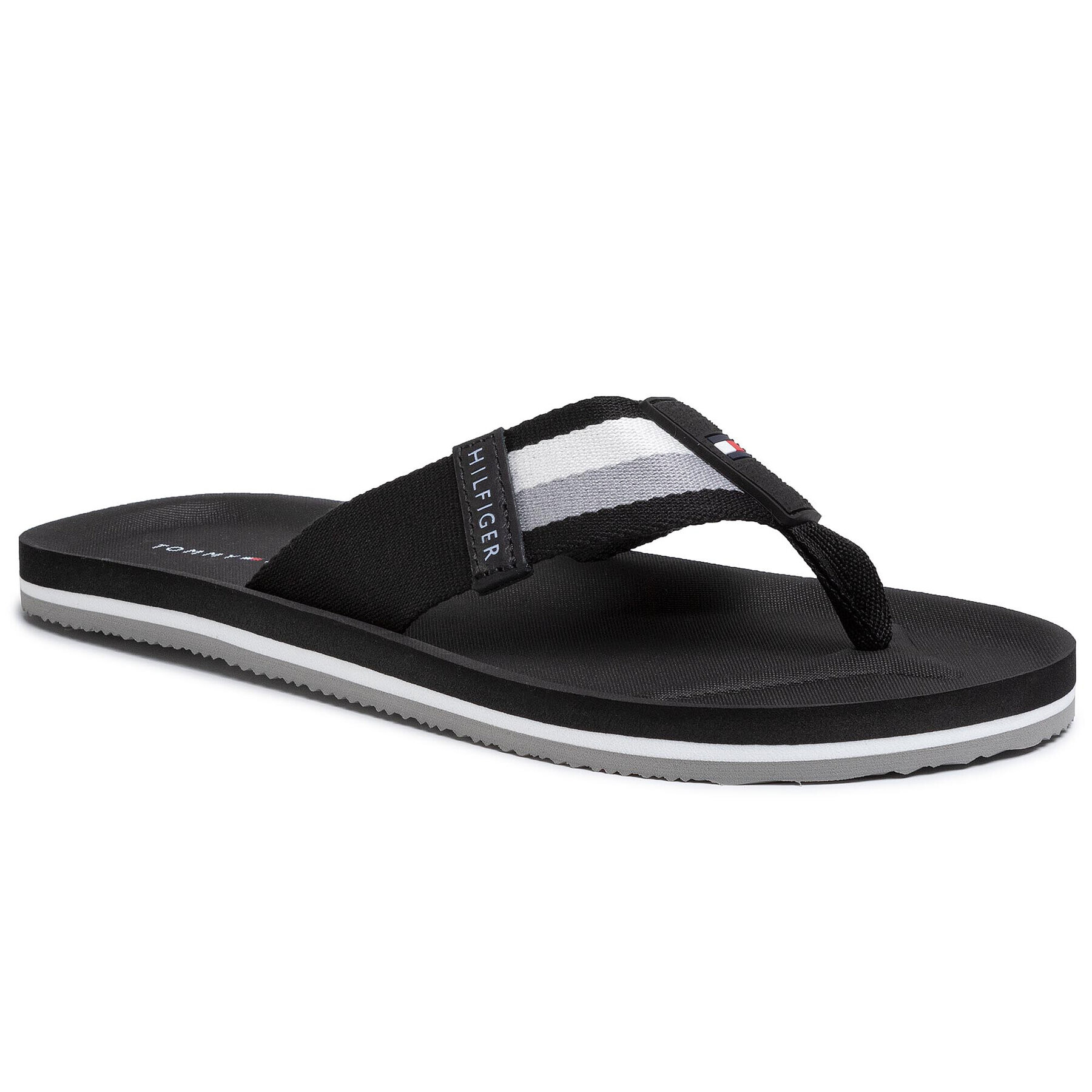 Tommy Hilfiger Джапанки Sporty Corporate Beach Sandal FM0FM02754 Черен - Pepit.bg