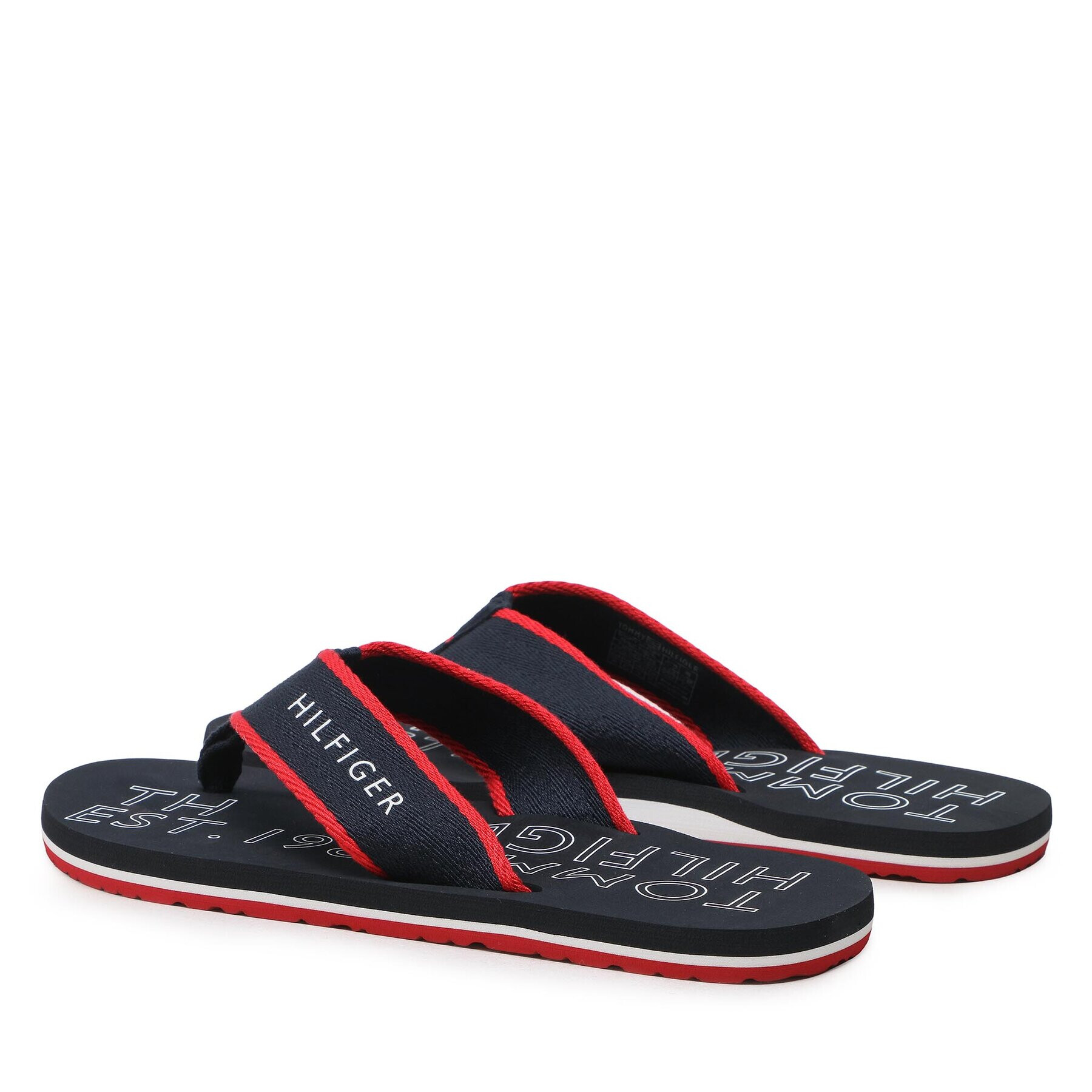 Tommy Hilfiger Джапанки Sporty Hilfiger Beach Sandal FM0FM04469 Тъмносин - Pepit.bg