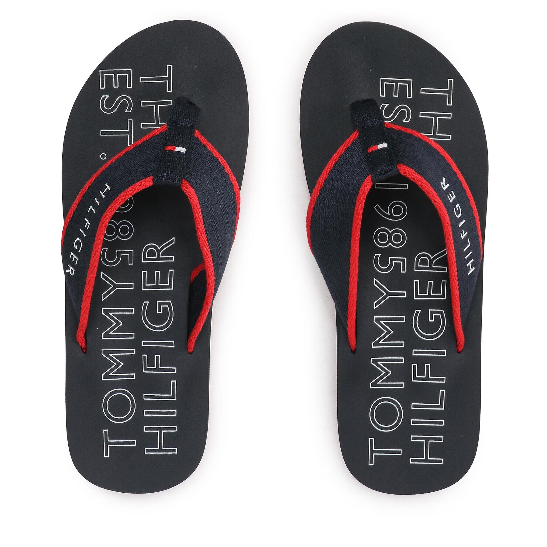 Tommy Hilfiger Джапанки Sporty Hilfiger Beach Sandal FM0FM04469 Тъмносин - Pepit.bg