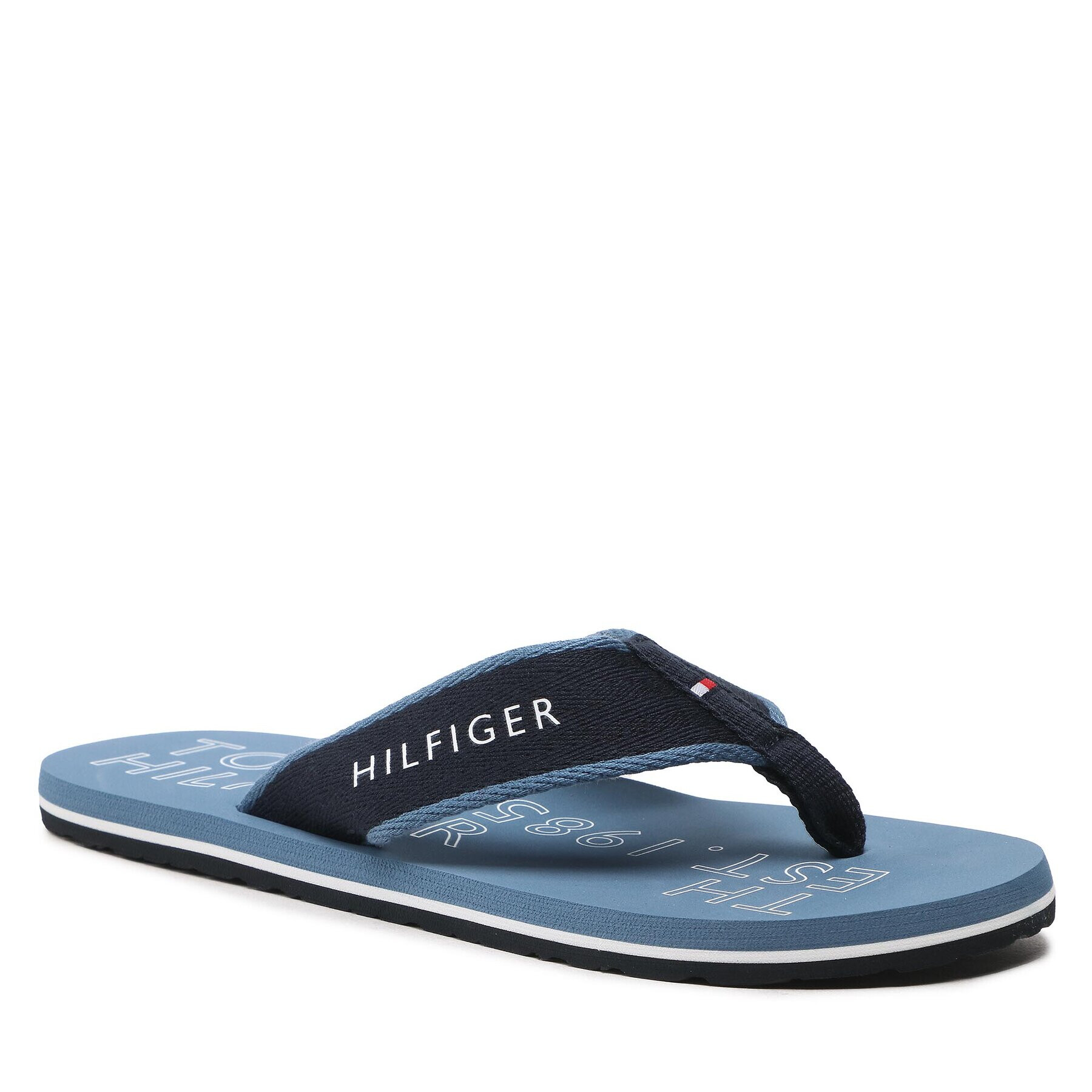 Tommy Hilfiger Джапанки Sporty Hilfiger Beach Sandal FM0FM04469 Тъмносин - Pepit.bg