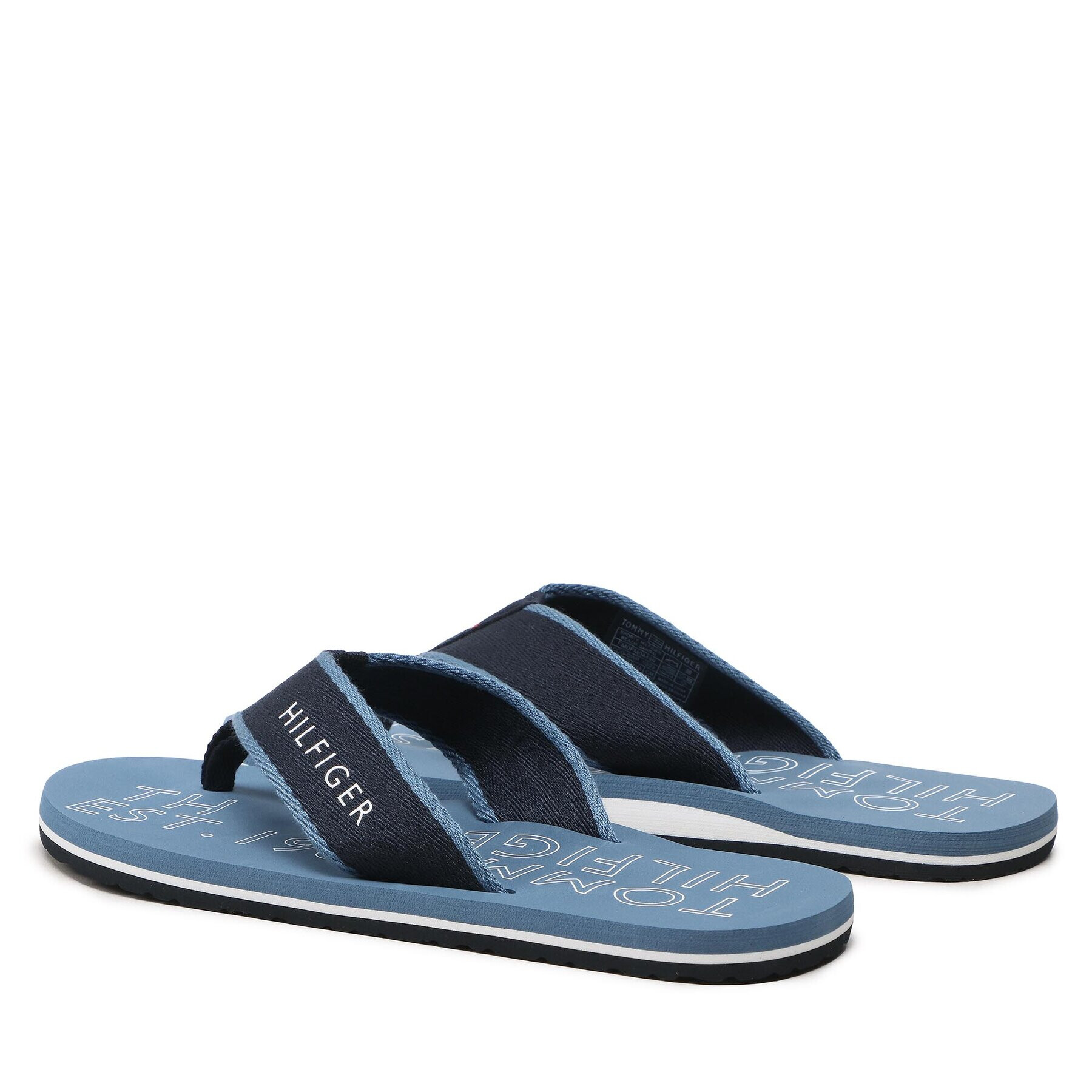 Tommy Hilfiger Джапанки Sporty Hilfiger Beach Sandal FM0FM04469 Тъмносин - Pepit.bg