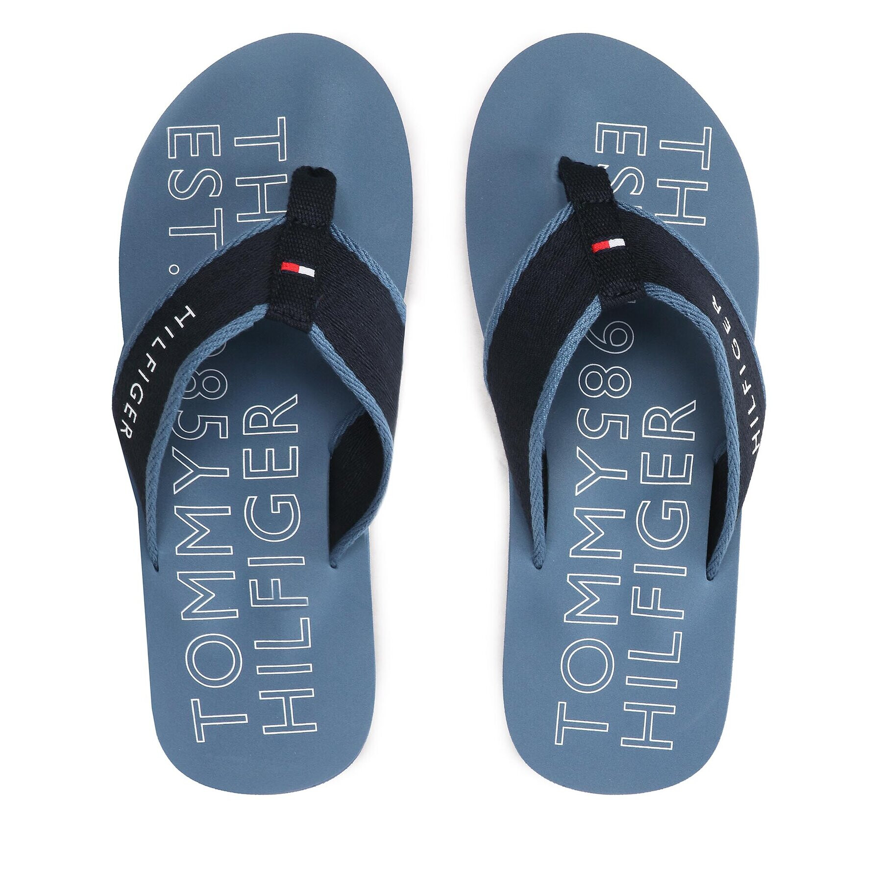 Tommy Hilfiger Джапанки Sporty Hilfiger Beach Sandal FM0FM04469 Тъмносин - Pepit.bg