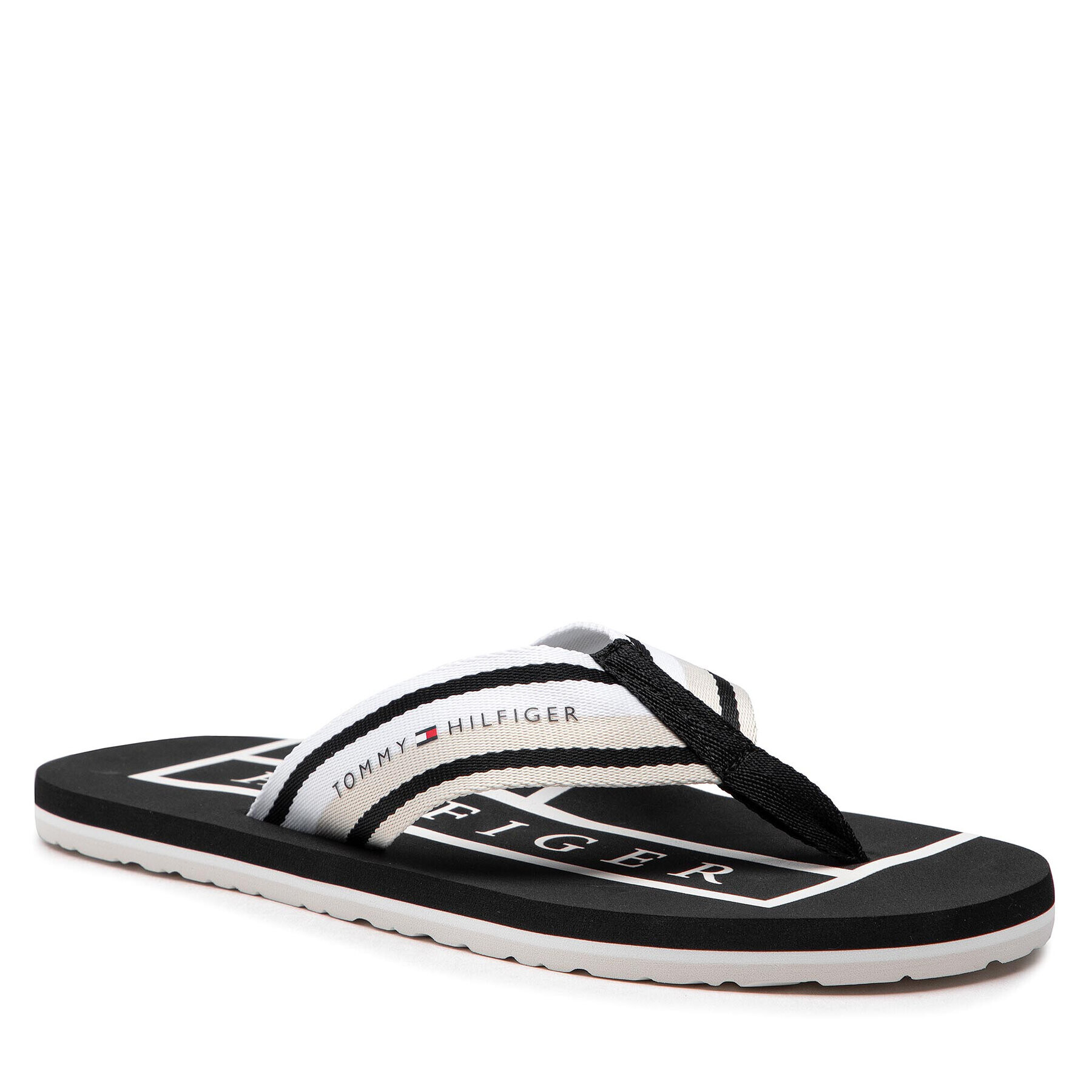 Tommy Hilfiger Джапанки Strips Hilfiger Beach Sandal FM0FM04066 Бежов - Pepit.bg